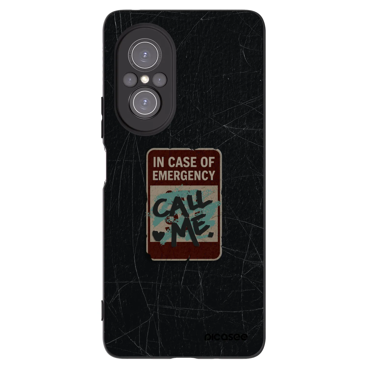 Picasee silikonowe czarne etui na Huawei Nova 9 SE - EMERGENCY