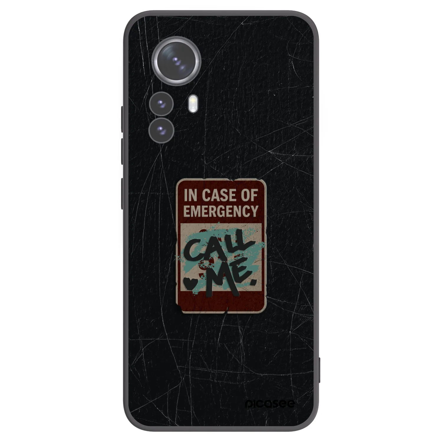 Picasee silikonowe czarne etui na Xiaomi 12 Pro - EMERGENCY