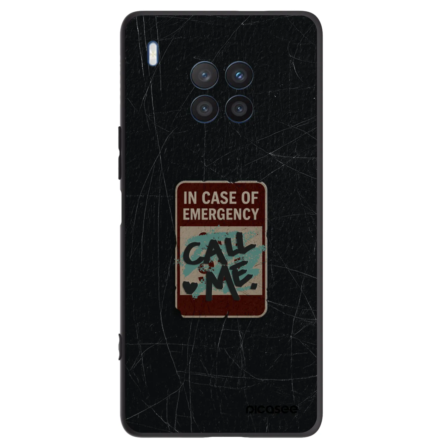 Picasee silikonowe czarne etui na Honor 50 Lite - EMERGENCY