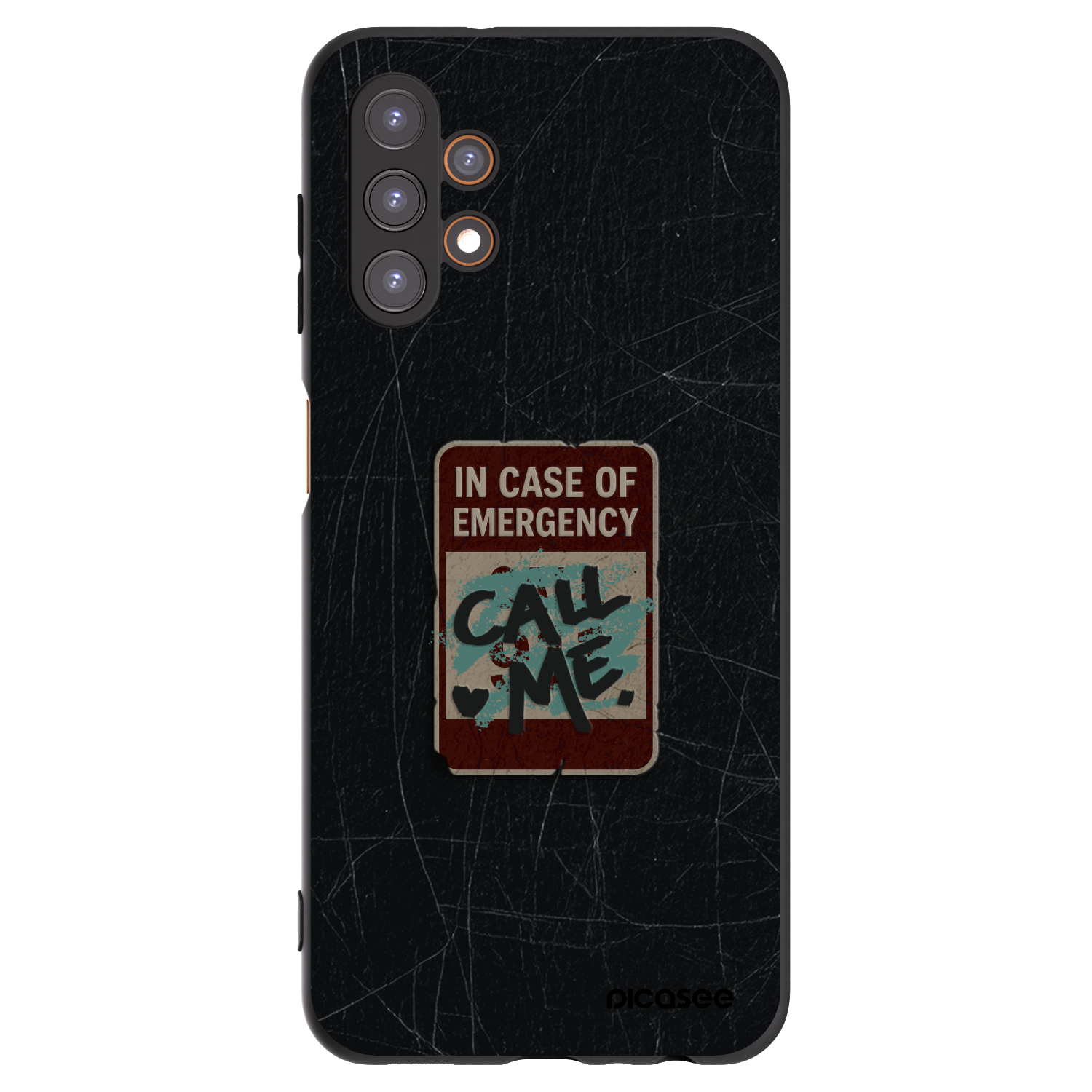 Picasee silikonowe czarne etui na Samsung Galaxy A13 4G A135 - EMERGENCY