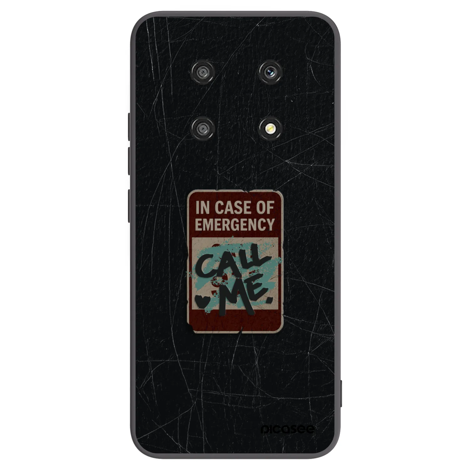 Picasee silikonowe czarne etui na Honor Magic4 Lite 5G - EMERGENCY