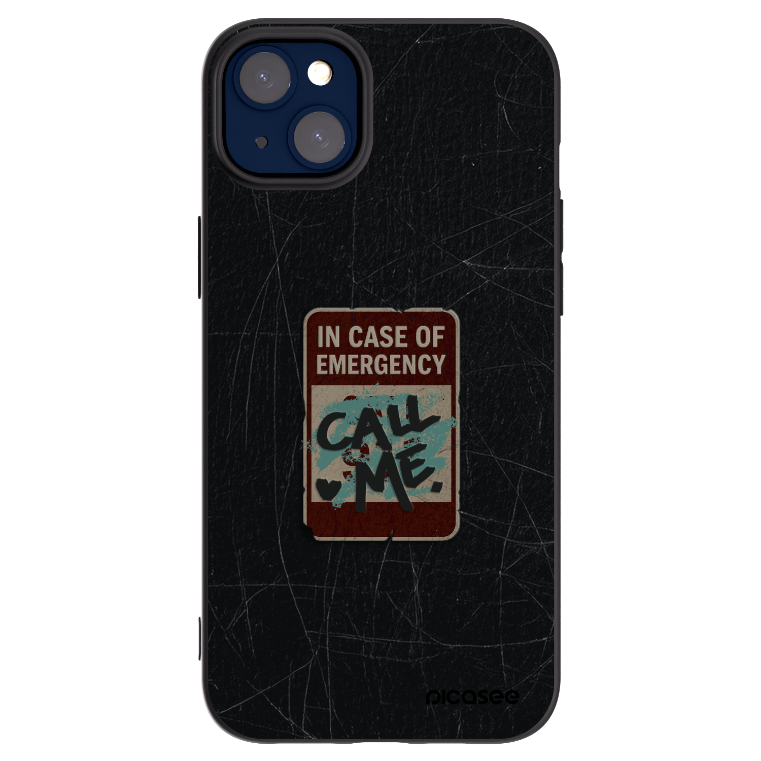 Picasee silikonowe czarne etui na Apple iPhone 14 Plus - EMERGENCY