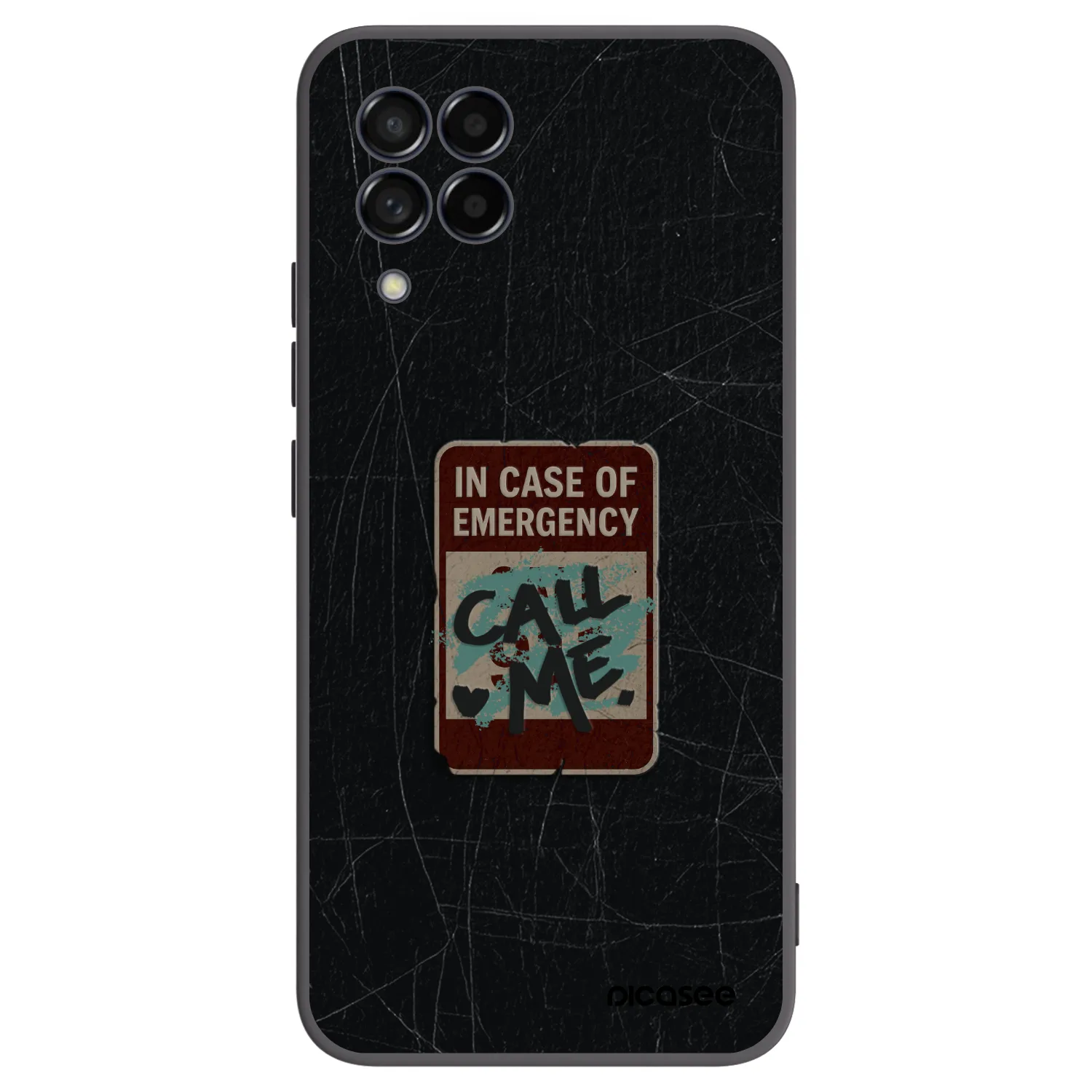 Picasee silikonowe czarne etui na Samsung Galaxy M53 5G - EMERGENCY