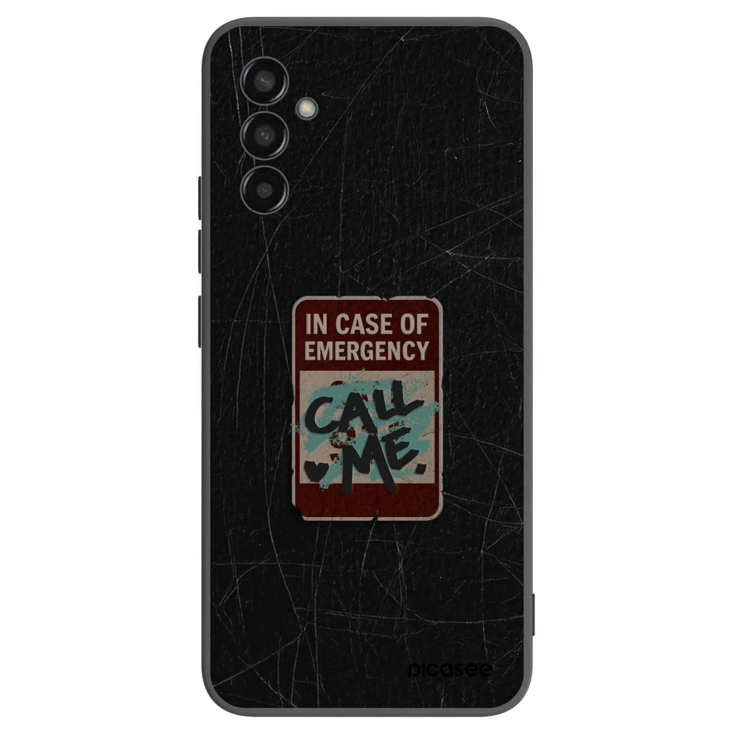 Picasee silikonowe czarne etui na Samsung Galaxy M13 M135F - EMERGENCY