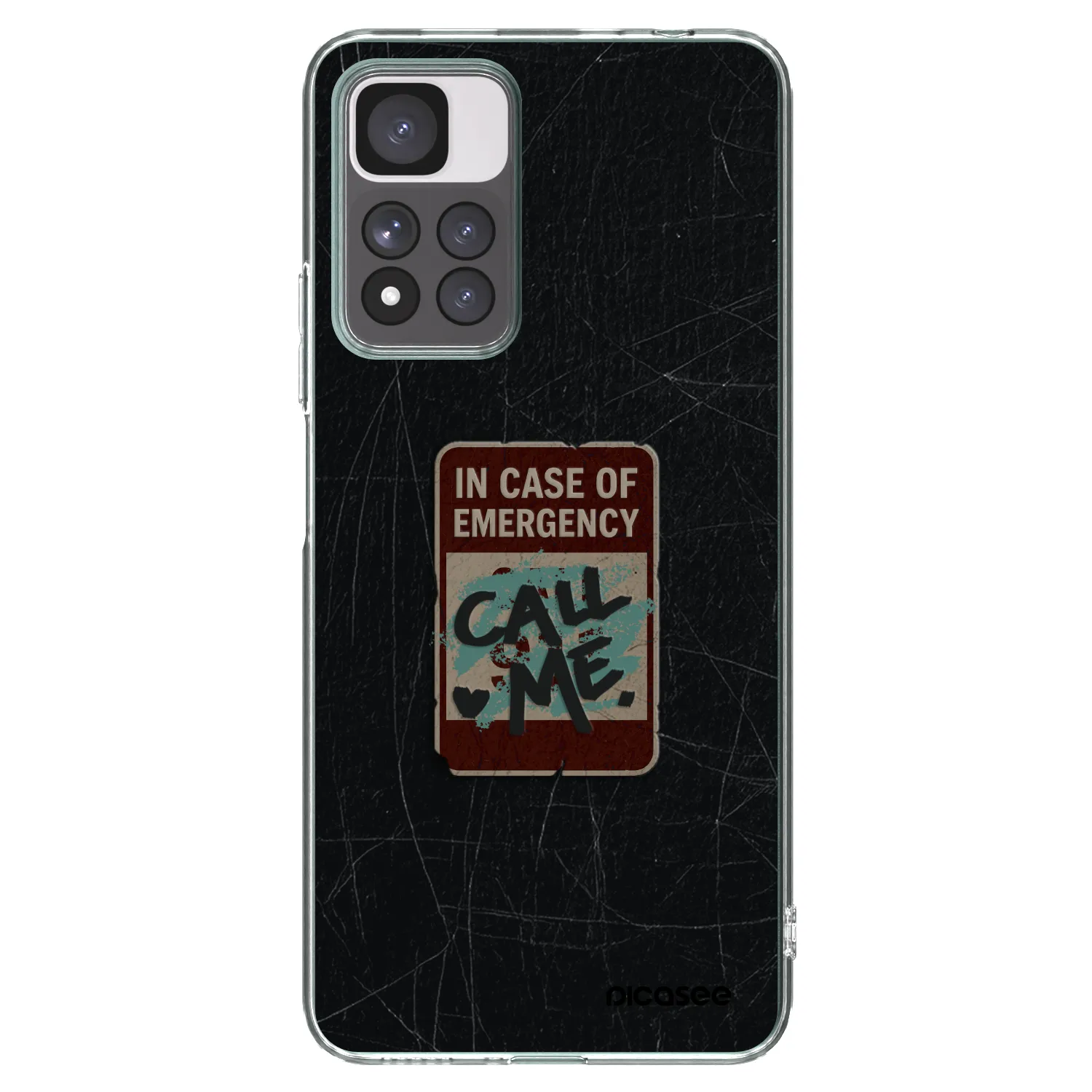 Picasee silikonowe przeźroczyste etui na Xiaomi Redmi Note 11 Pro+ 5G - EMERGENCY