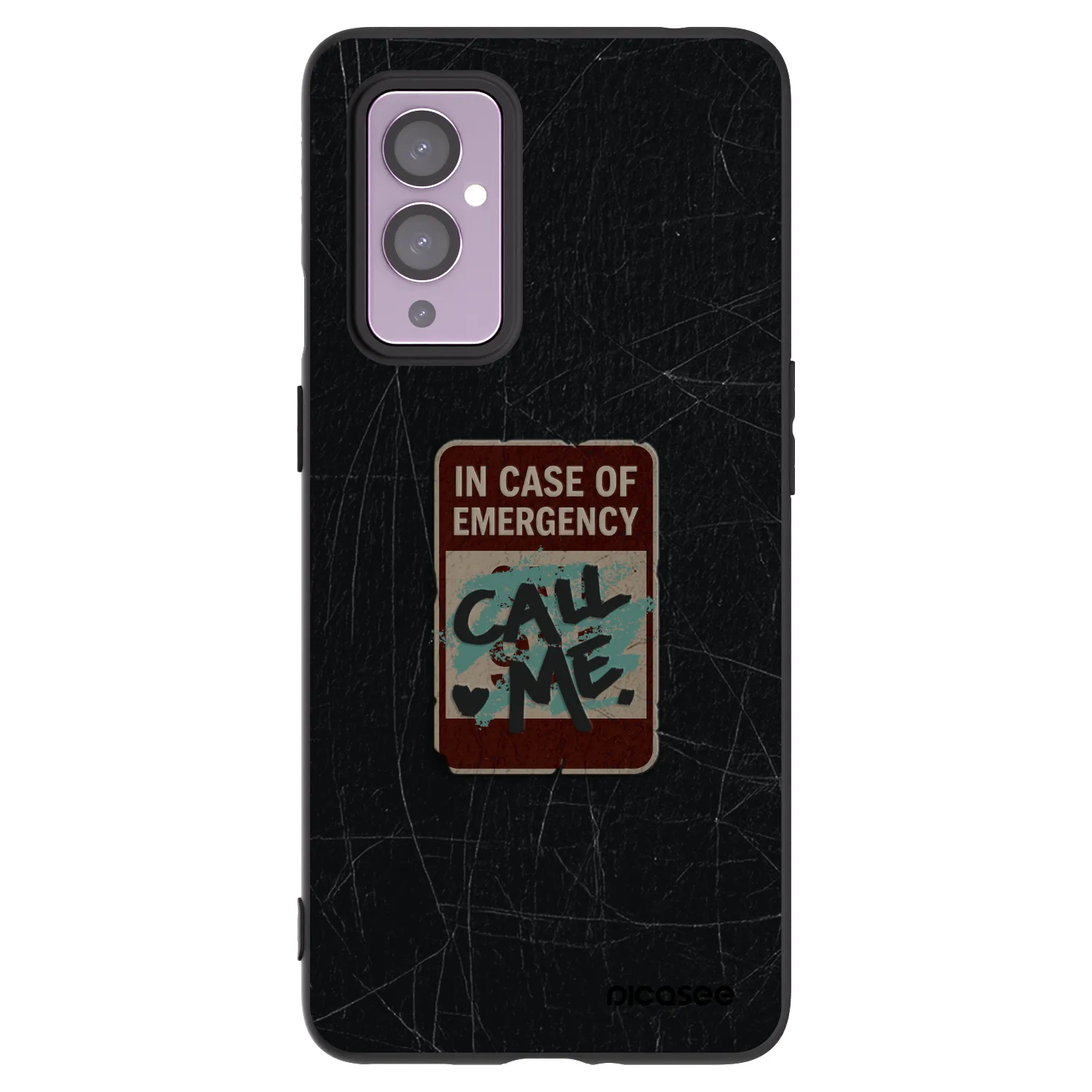 Picasee silikonowe czarne etui na OnePlus 9 - EMERGENCY