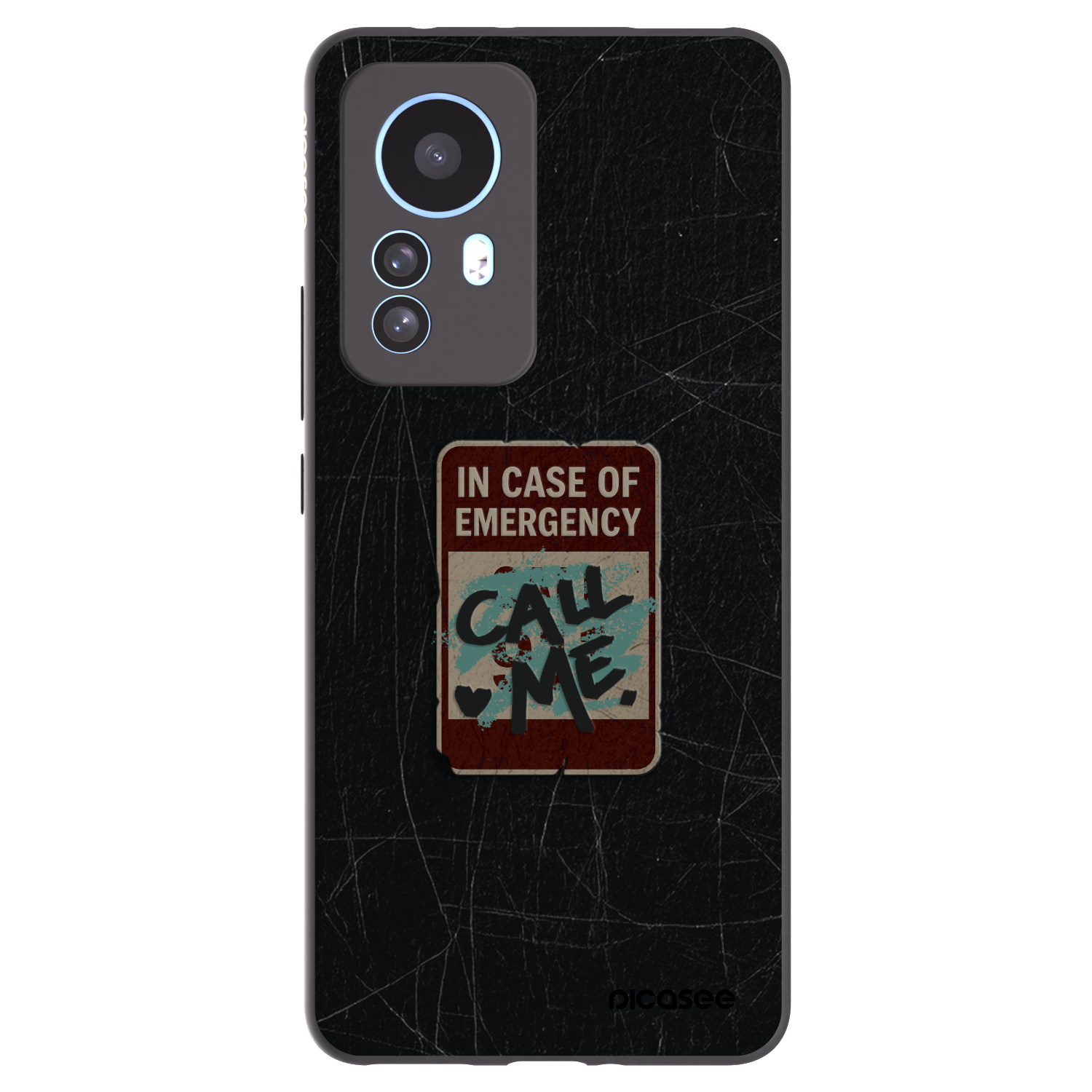 Picasee silikonowe czarne etui na Xiaomi 12T Pro - EMERGENCY