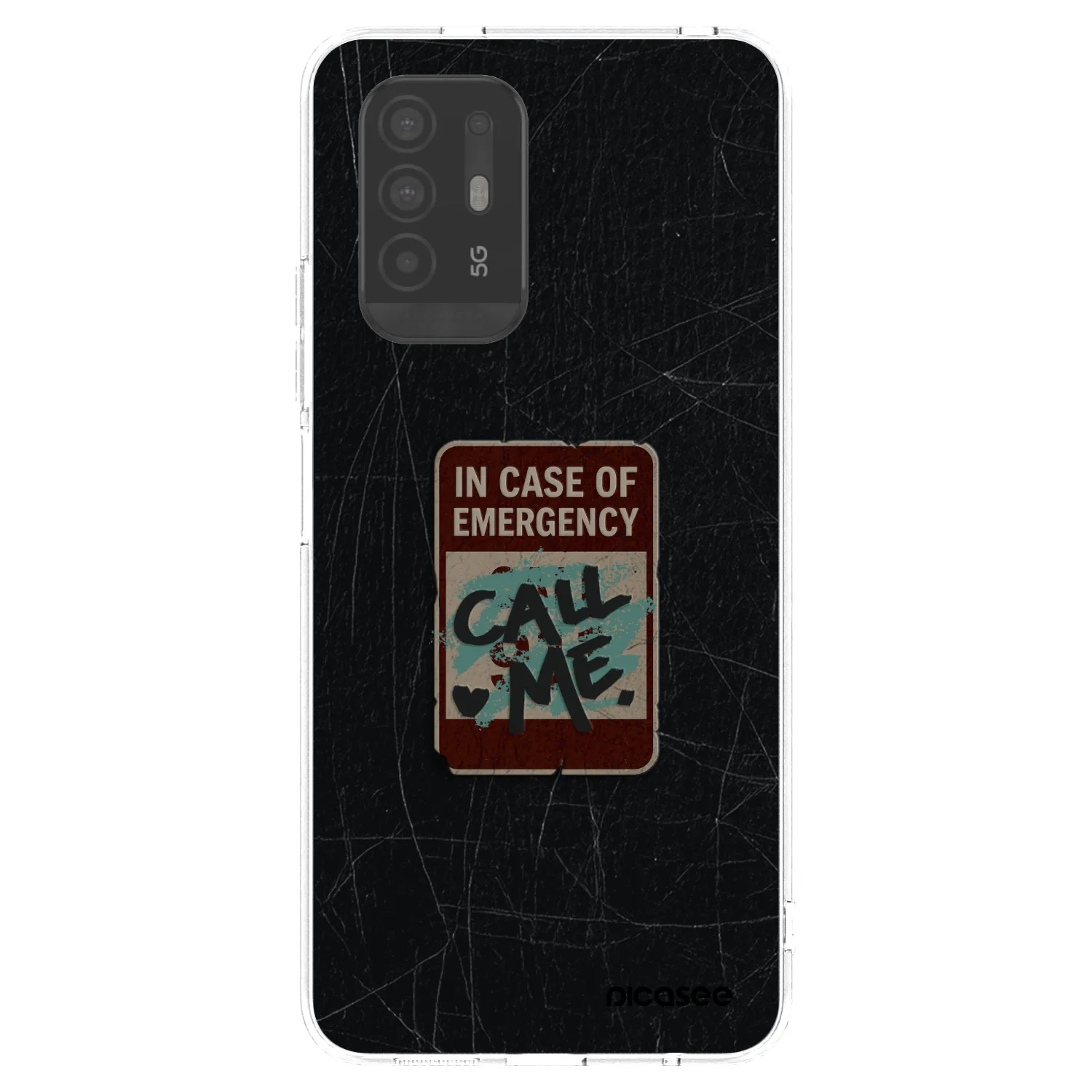 Picasee silikonowe przeźroczyste etui na OPPO A94 5G - EMERGENCY