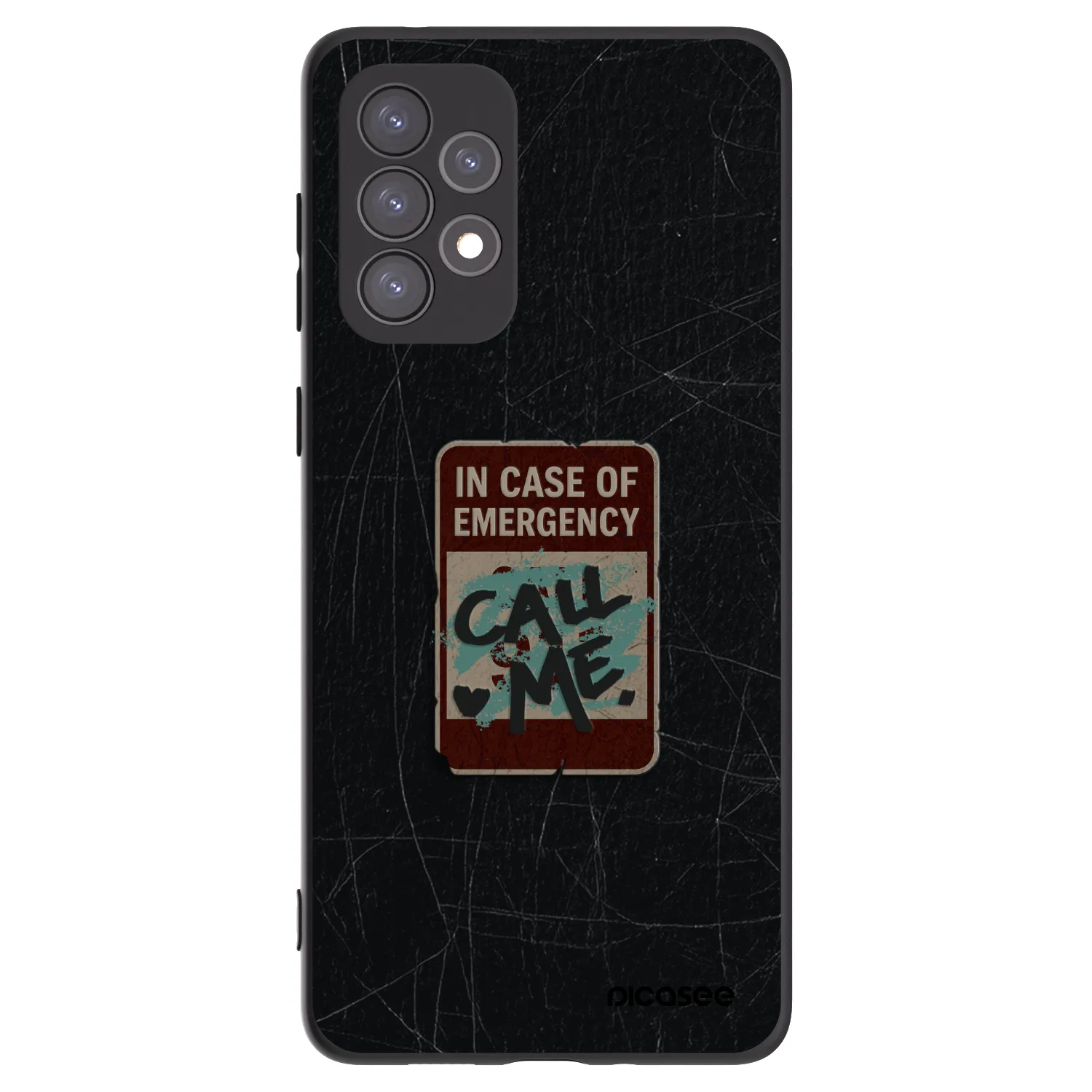 Picasee silikonowe czarne etui na Samsung Galaxy A73 5G - EMERGENCY