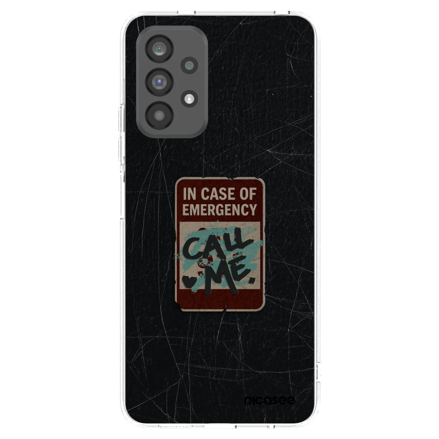 Picasee silikonowe przeźroczyste etui na Samsung Galaxy A73 5G - EMERGENCY