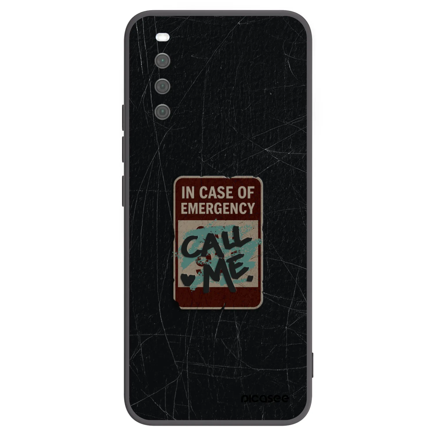 Picasee silikonowe czarne etui na Sony Xperia 10 III - EMERGENCY