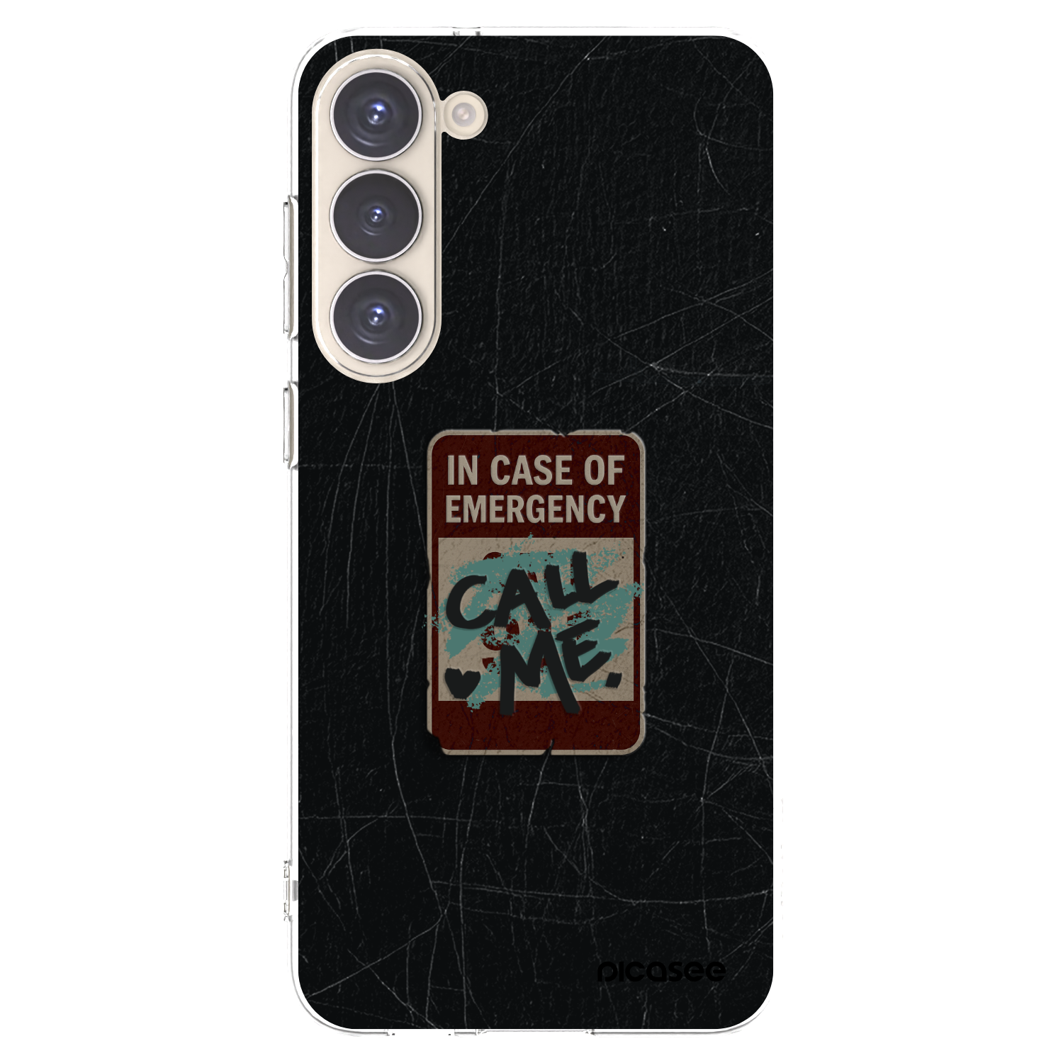 Picasee silikonowe przeźroczyste etui na Samsung Galaxy S23+ 5G - EMERGENCY