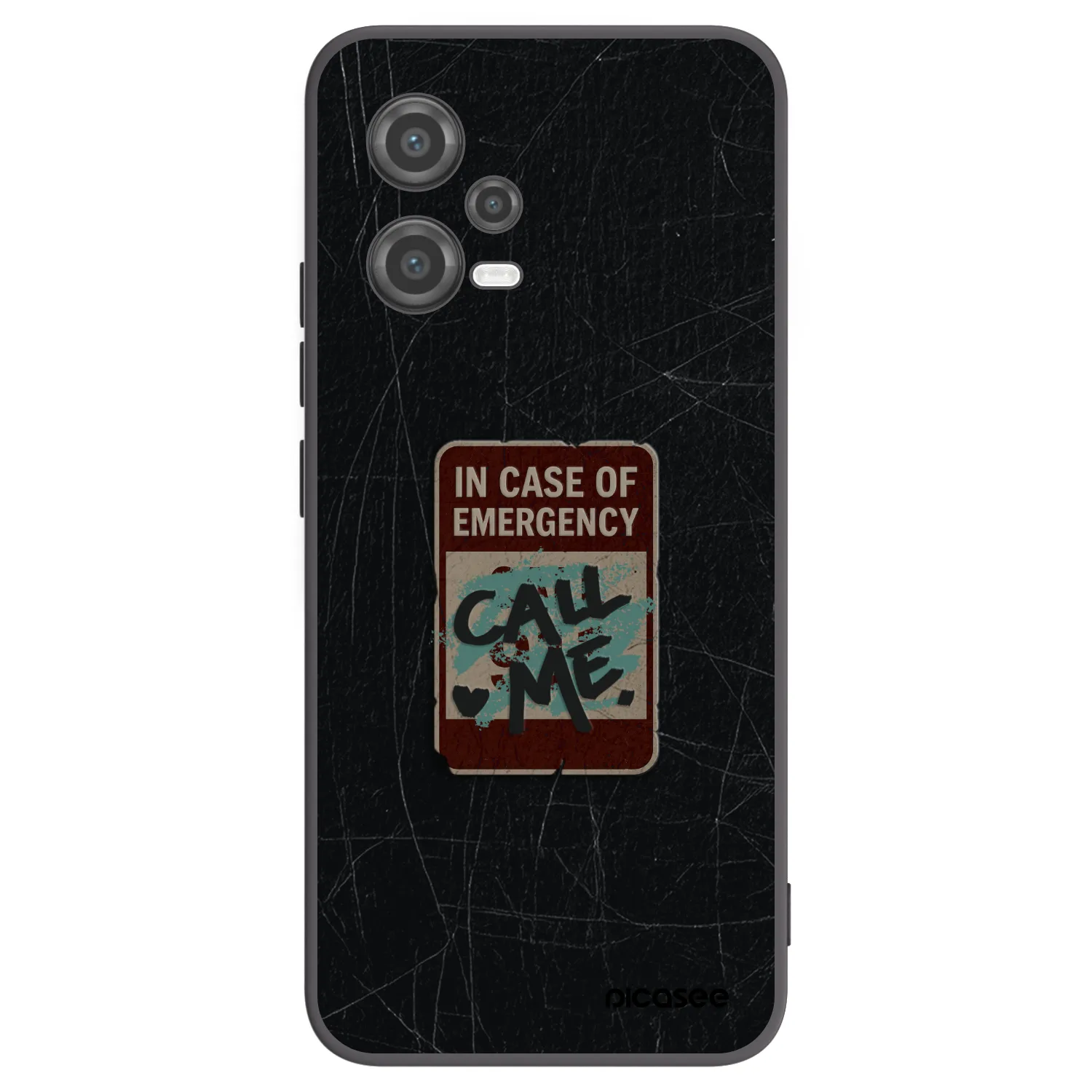 Picasee silikonowe czarne etui na Xiaomi Poco X5 - EMERGENCY