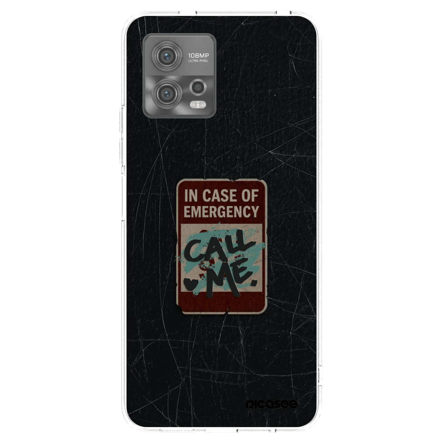 Picasee silikonowe przeźroczyste etui na Motorola Moto G72 - EMERGENCY