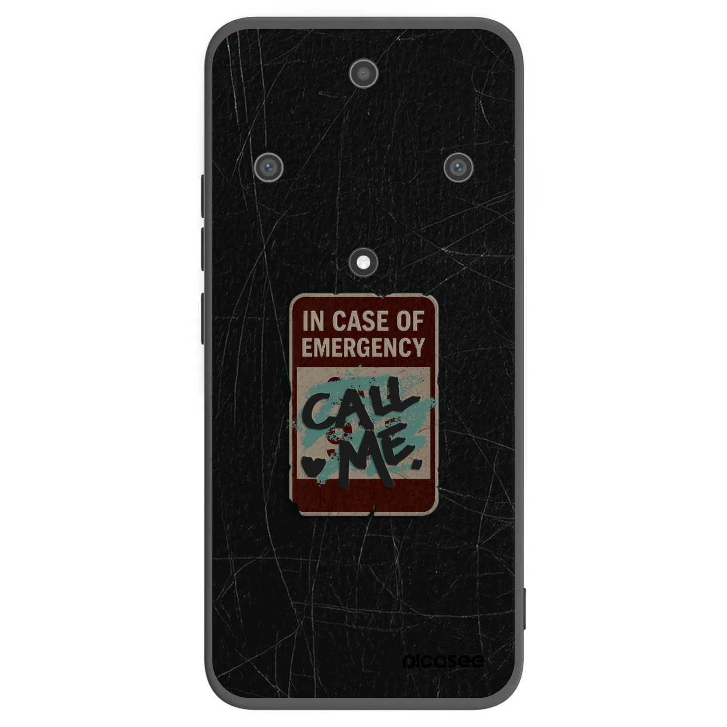 Picasee silikonowe czarne etui na Honor Magic5 Lite 5G - EMERGENCY