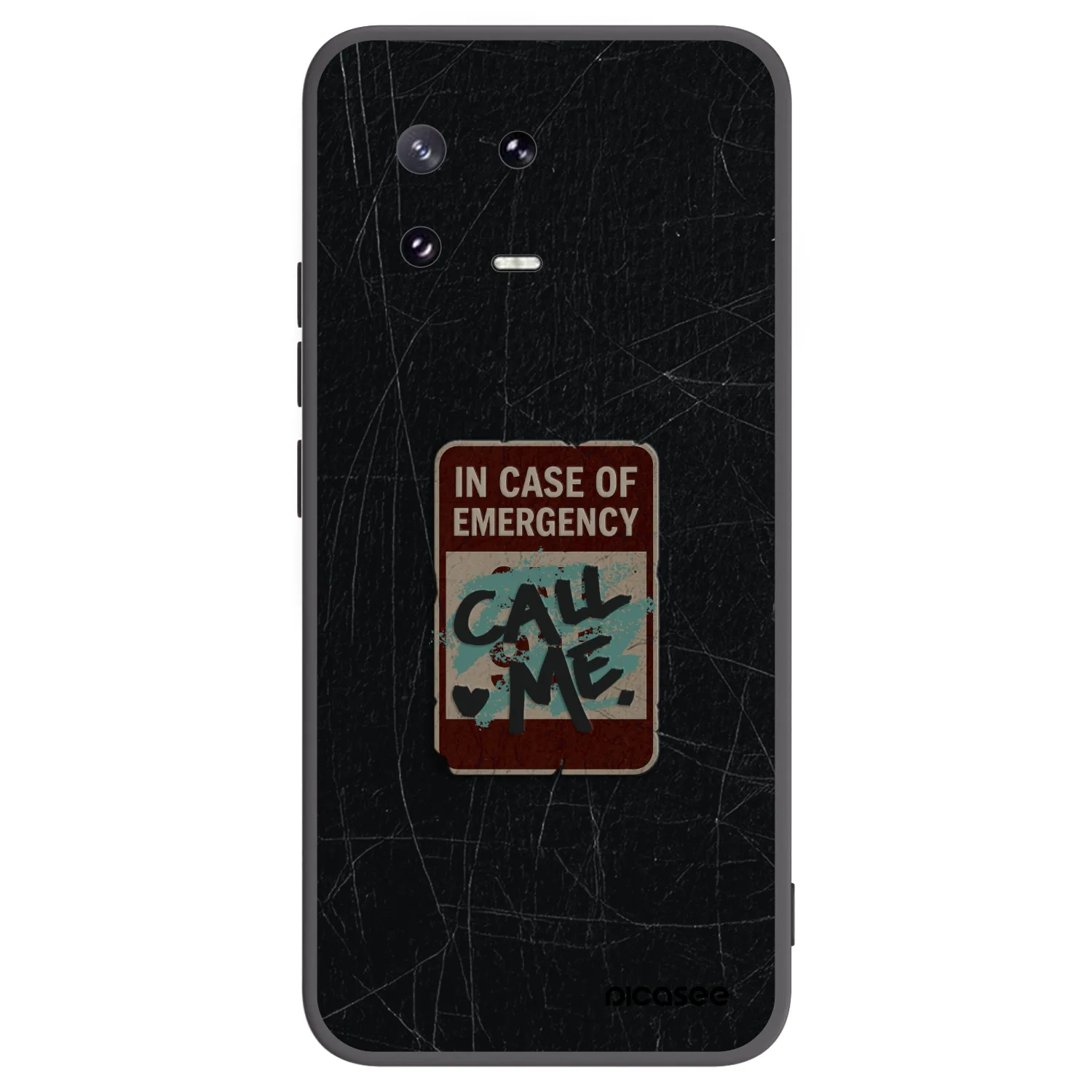Picasee silikonowe czarne etui na Xiaomi 13 Pro - EMERGENCY