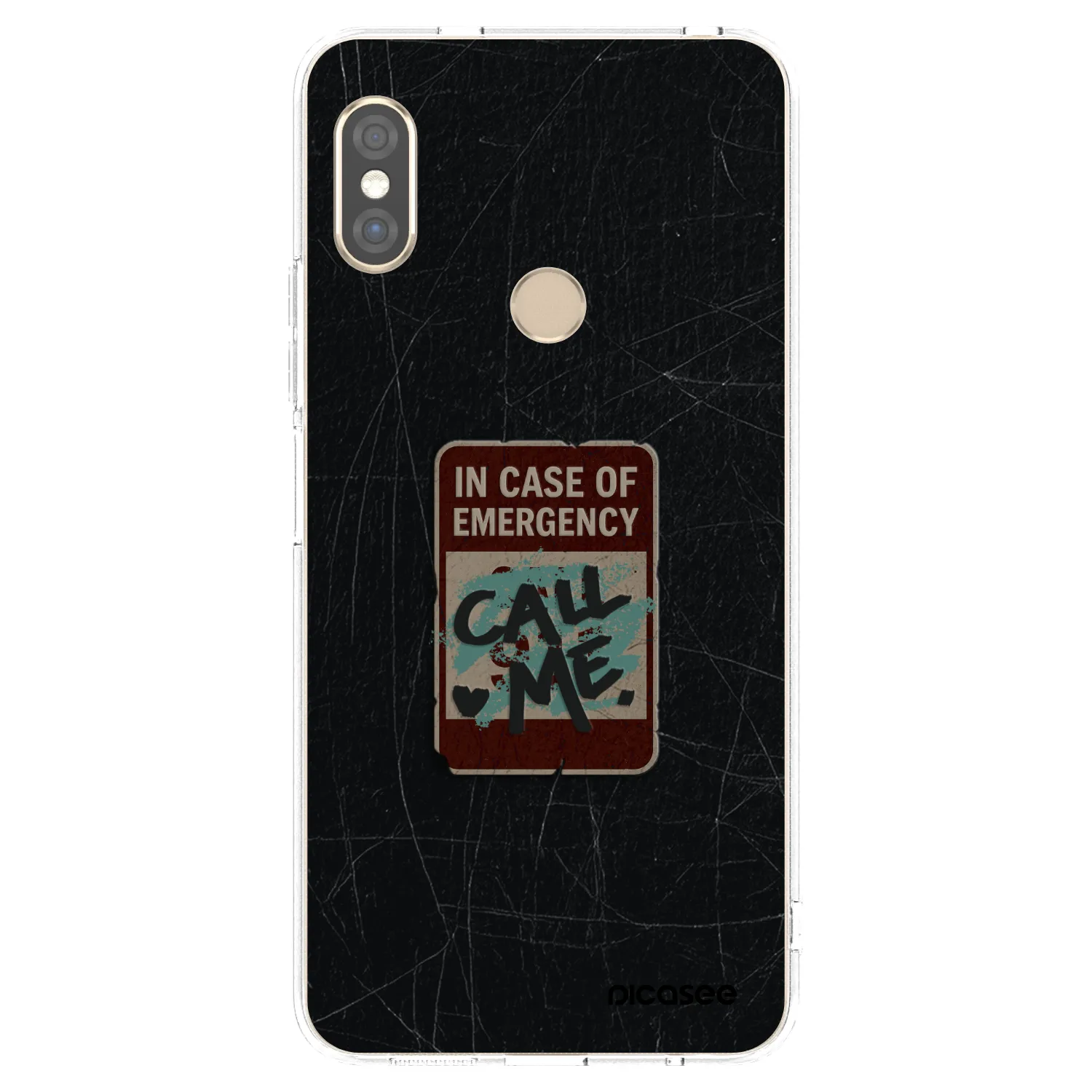 Picasee silikonowe przeźroczyste etui na Xiaomi Redmi Note 5 Global - EMERGENCY