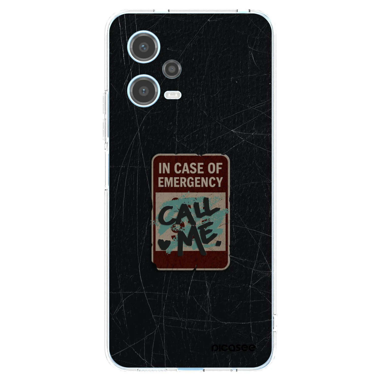 Picasee silikonowe przeźroczyste etui na Xiaomi Redmi Note 12 5G - EMERGENCY