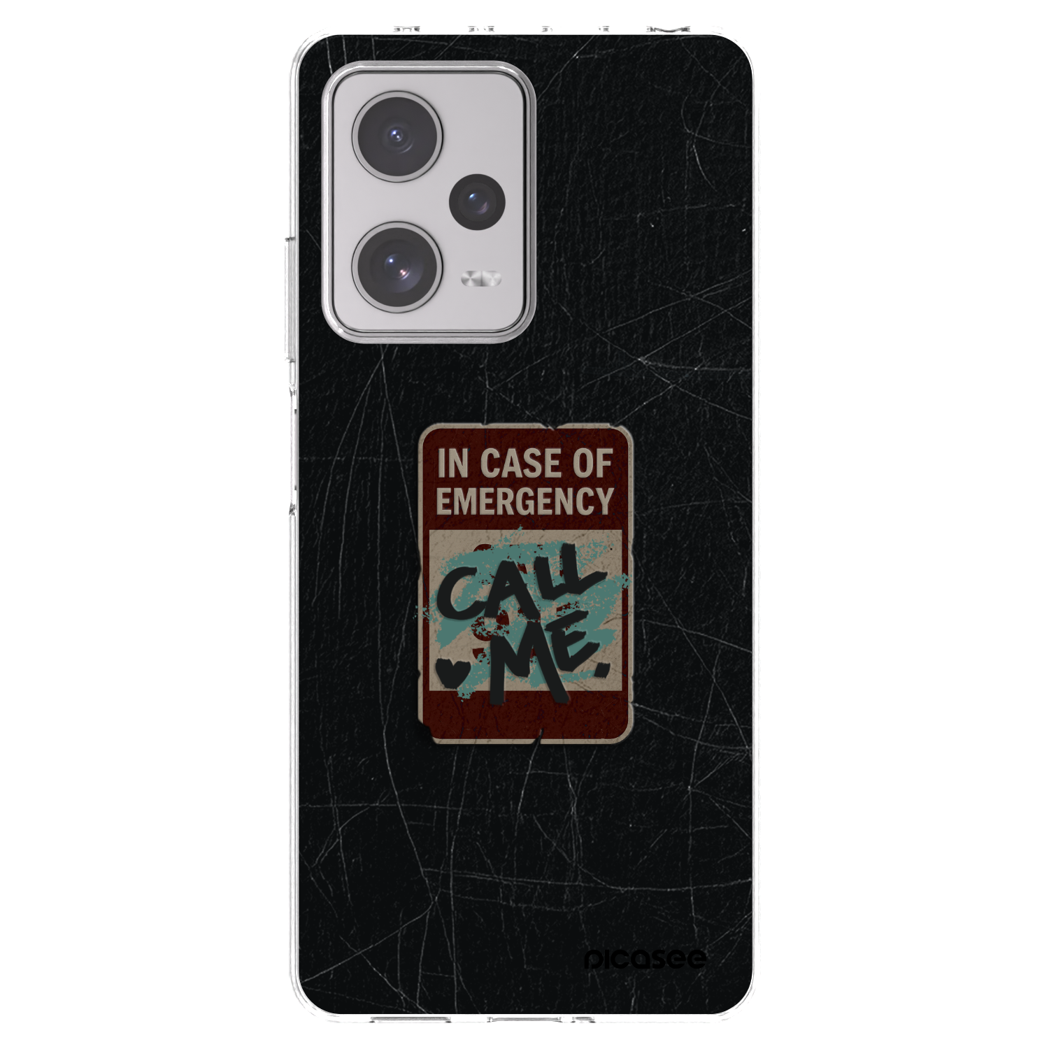 Picasee silikonowe przeźroczyste etui na Xiaomi Redmi Note 12 Pro+ 5G - EMERGENCY
