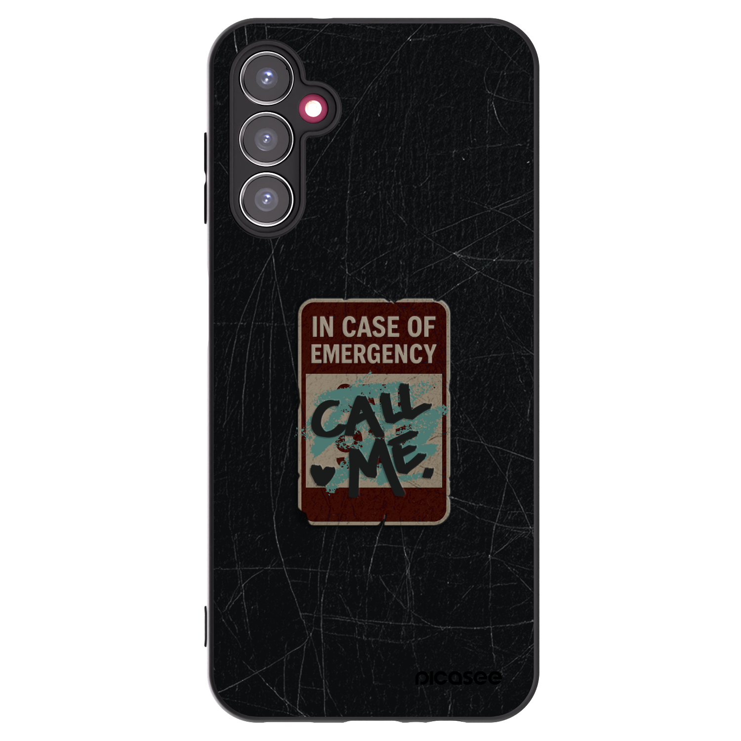 Picasee silikonowe czarne etui na Samsung Galaxy A14 4G A145R - EMERGENCY