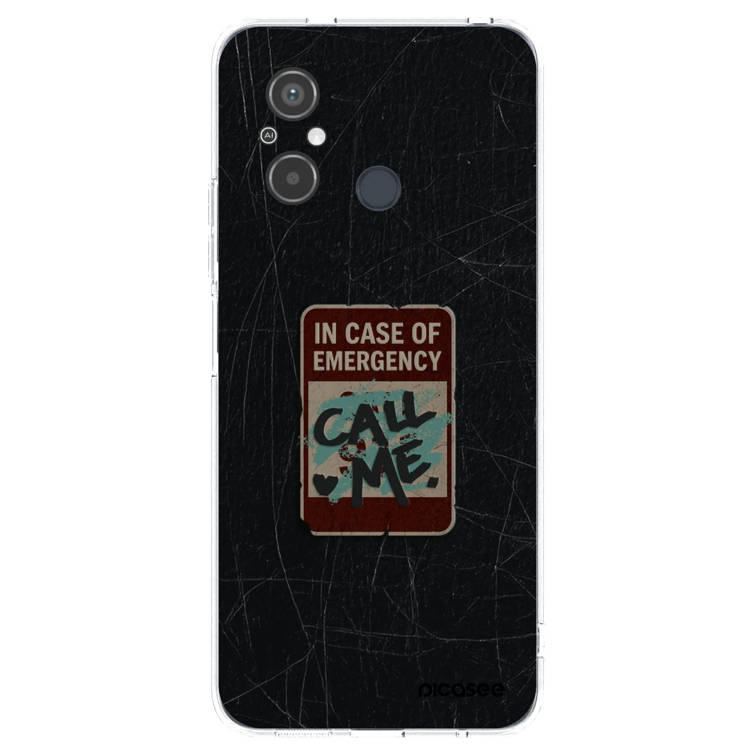 Picasee silikonowe przeźroczyste etui na Xiaomi Redmi 12C - EMERGENCY