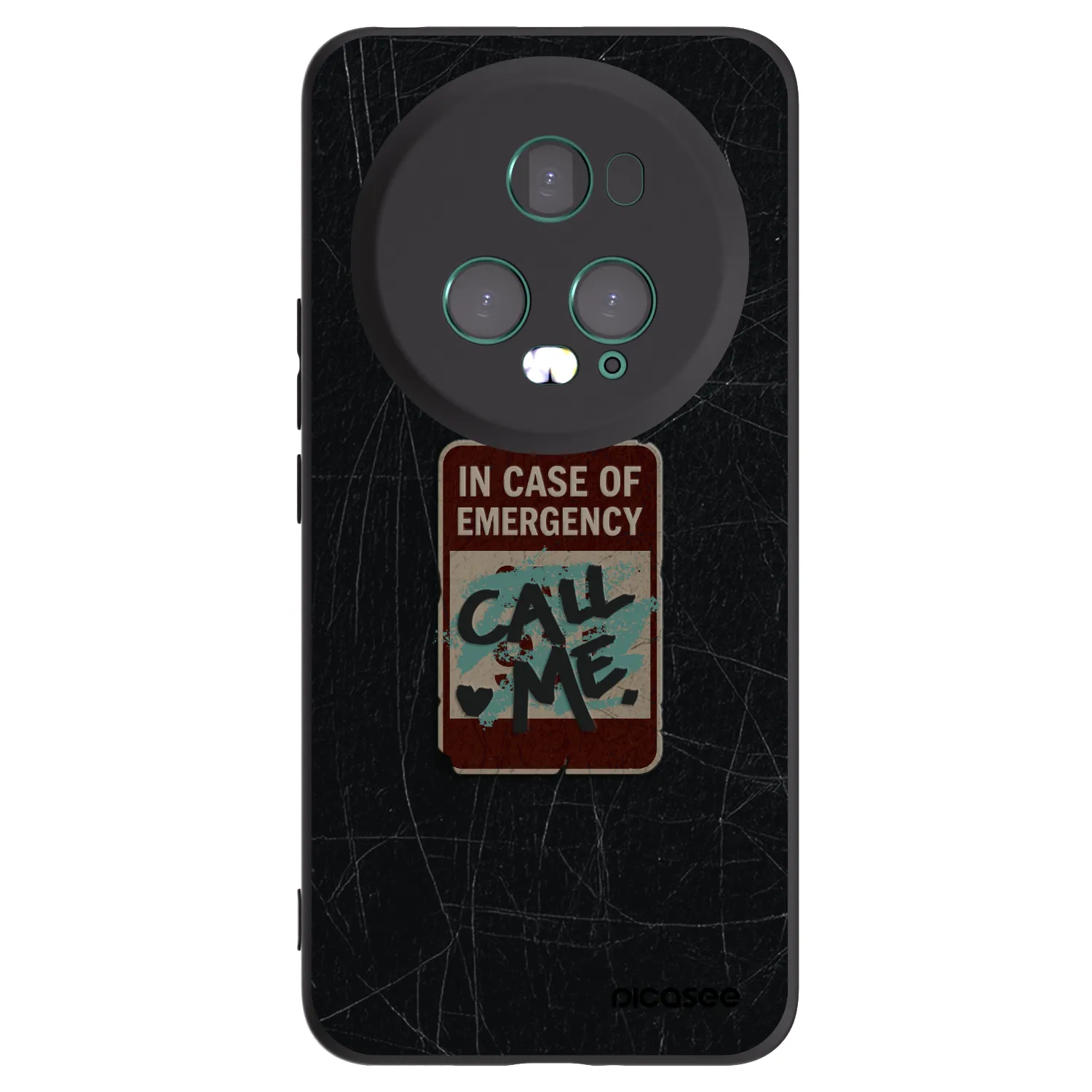 Picasee silikonowe czarne etui na Honor Magic5 Pro - EMERGENCY