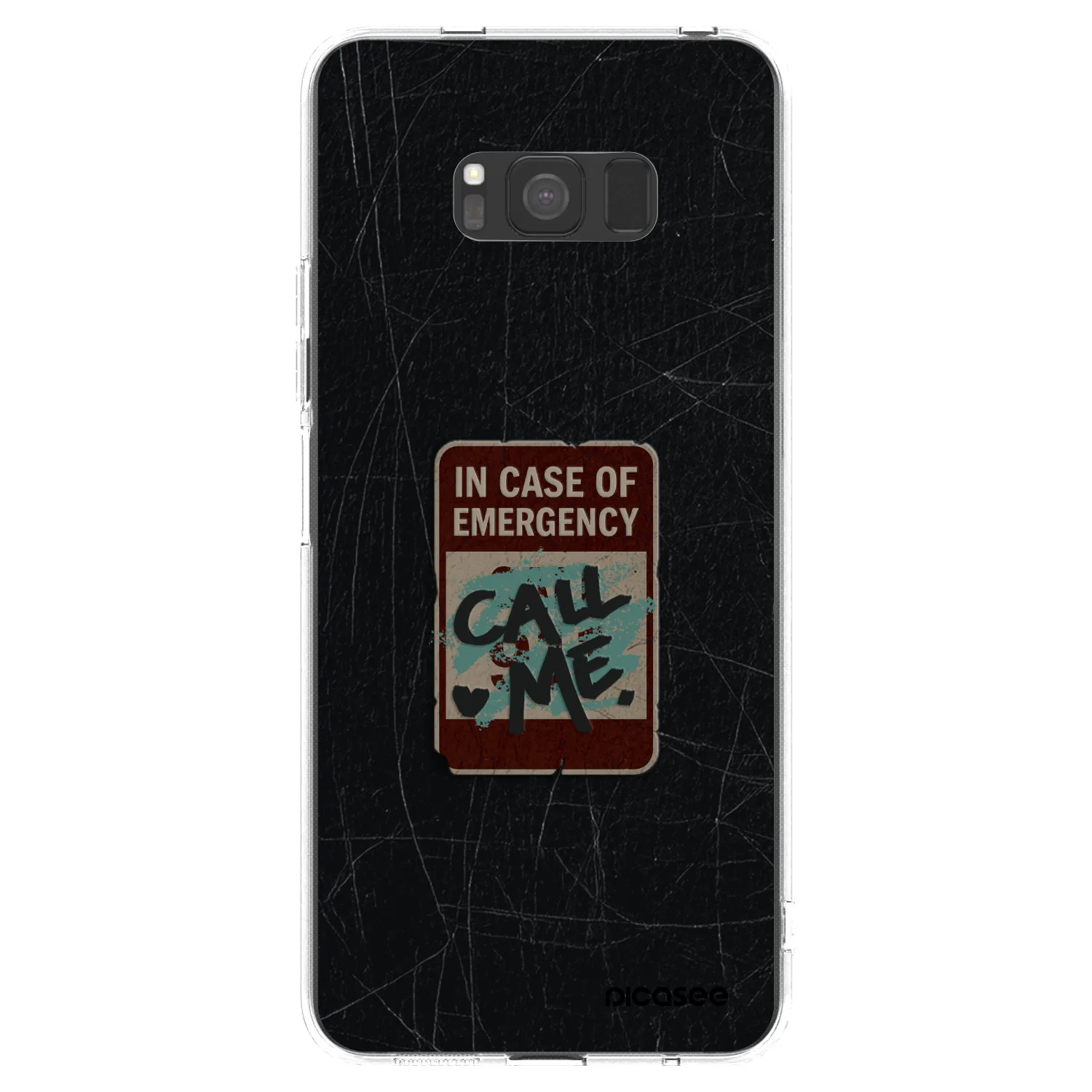 Picasee silikonowe przeźroczyste etui na Samsung Galaxy S8 G950F - EMERGENCY