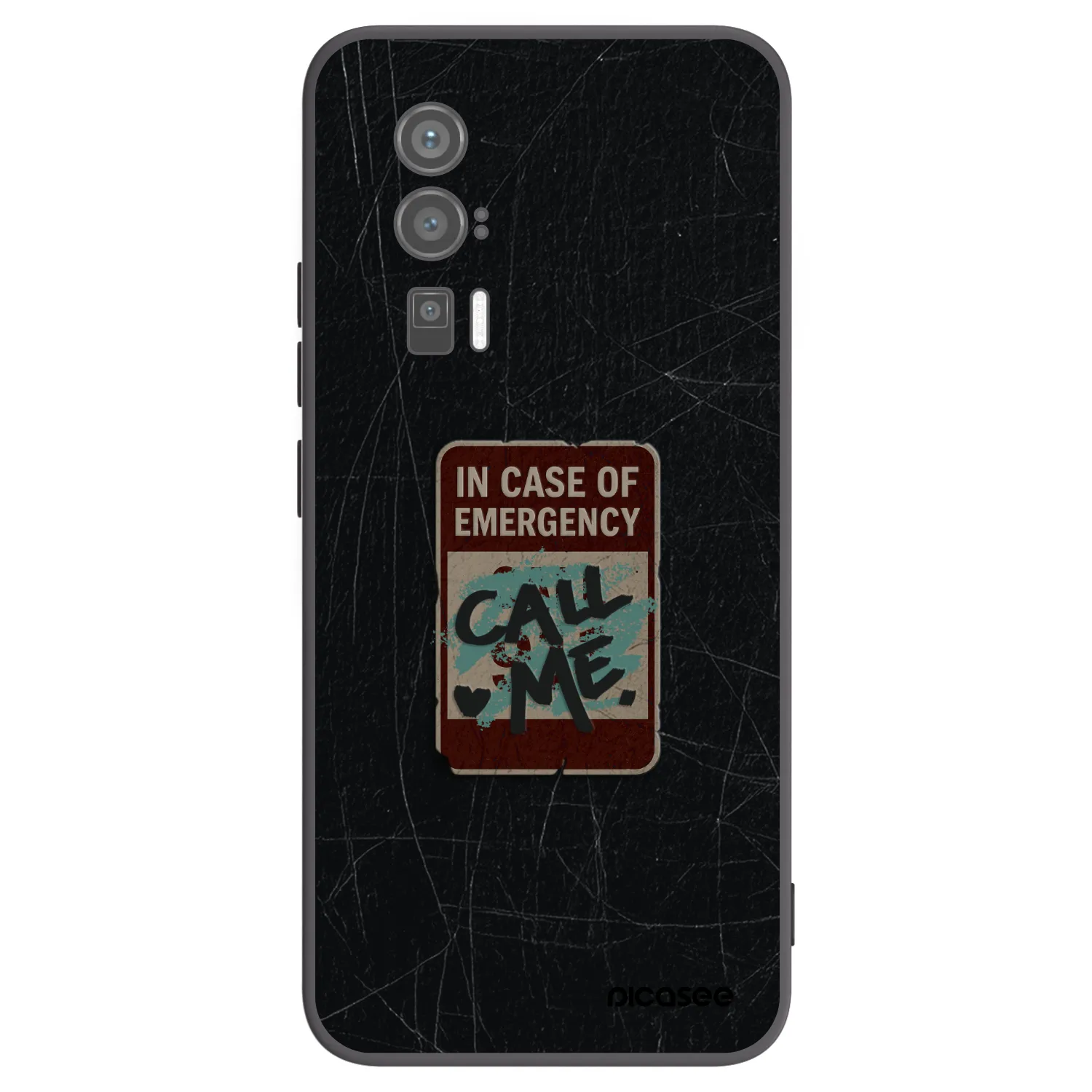 Picasee silikonowe czarne etui na Xiaomi Poco F5 Pro 5G - EMERGENCY