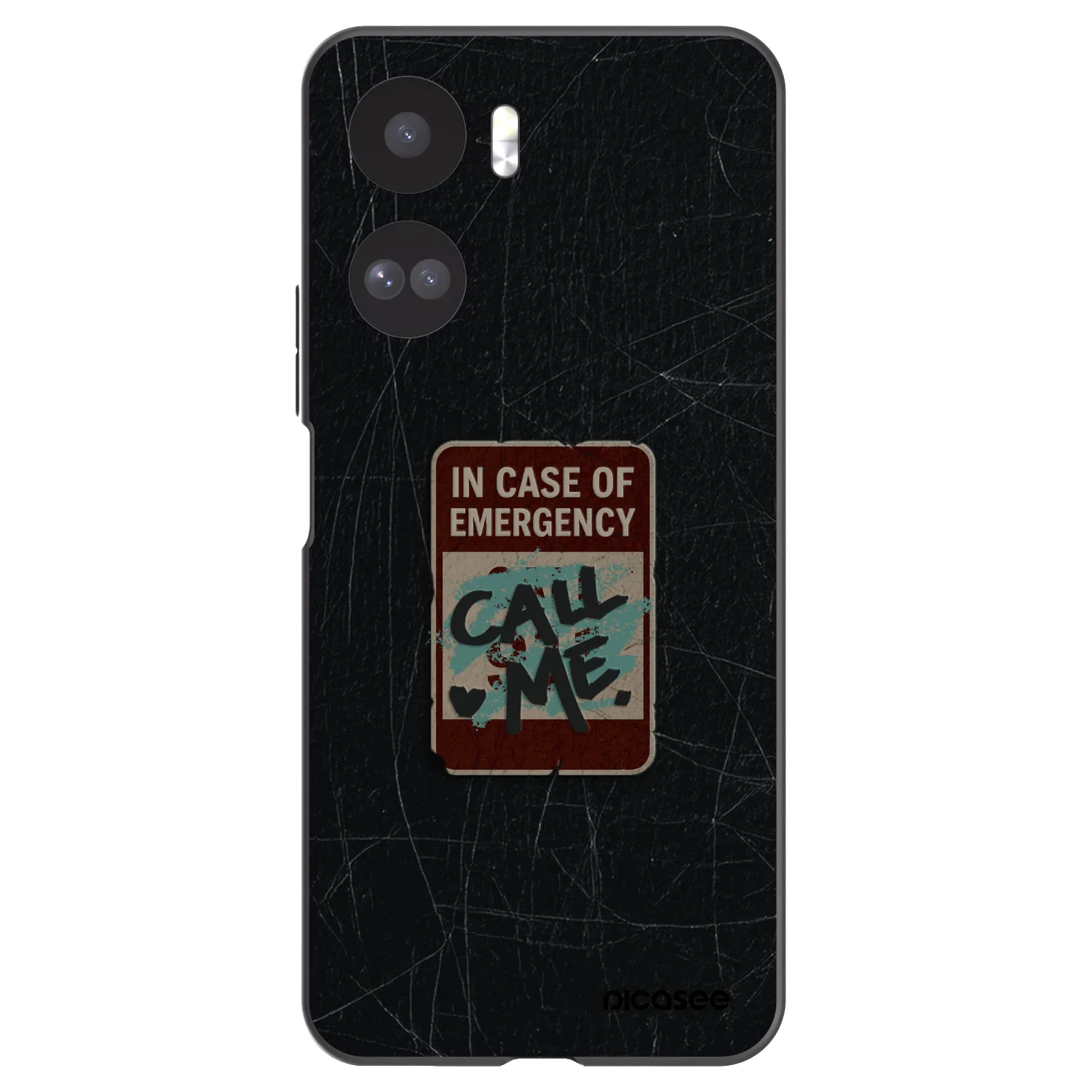 Picasee silikonowe czarne etui na Honor 90 Lite 5G - EMERGENCY