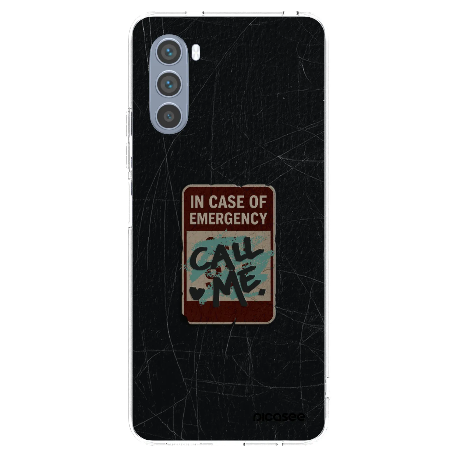 Picasee silikonowe przeźroczyste etui na Motorola Moto G62 - EMERGENCY