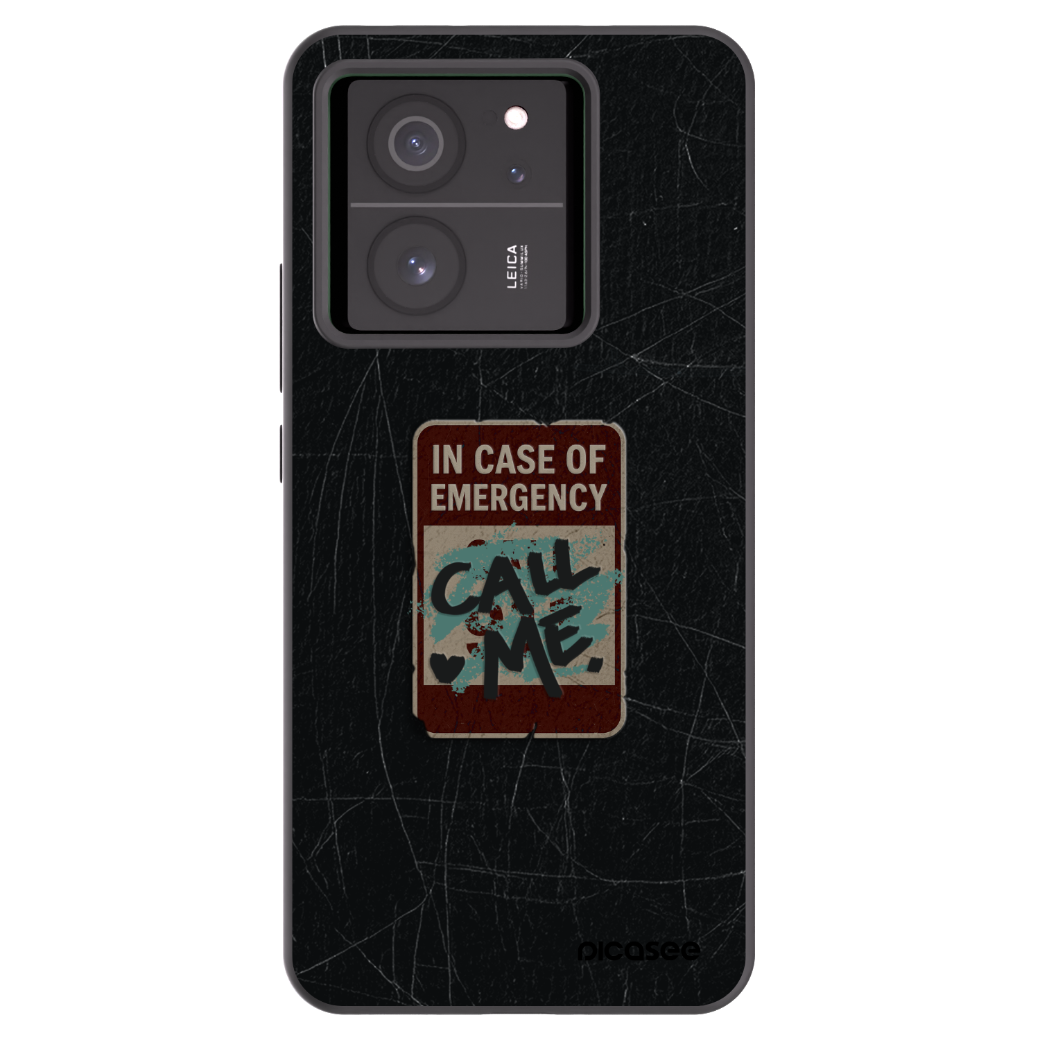 Picasee silikonowe czarne etui na Xiaomi 13T Pro - EMERGENCY