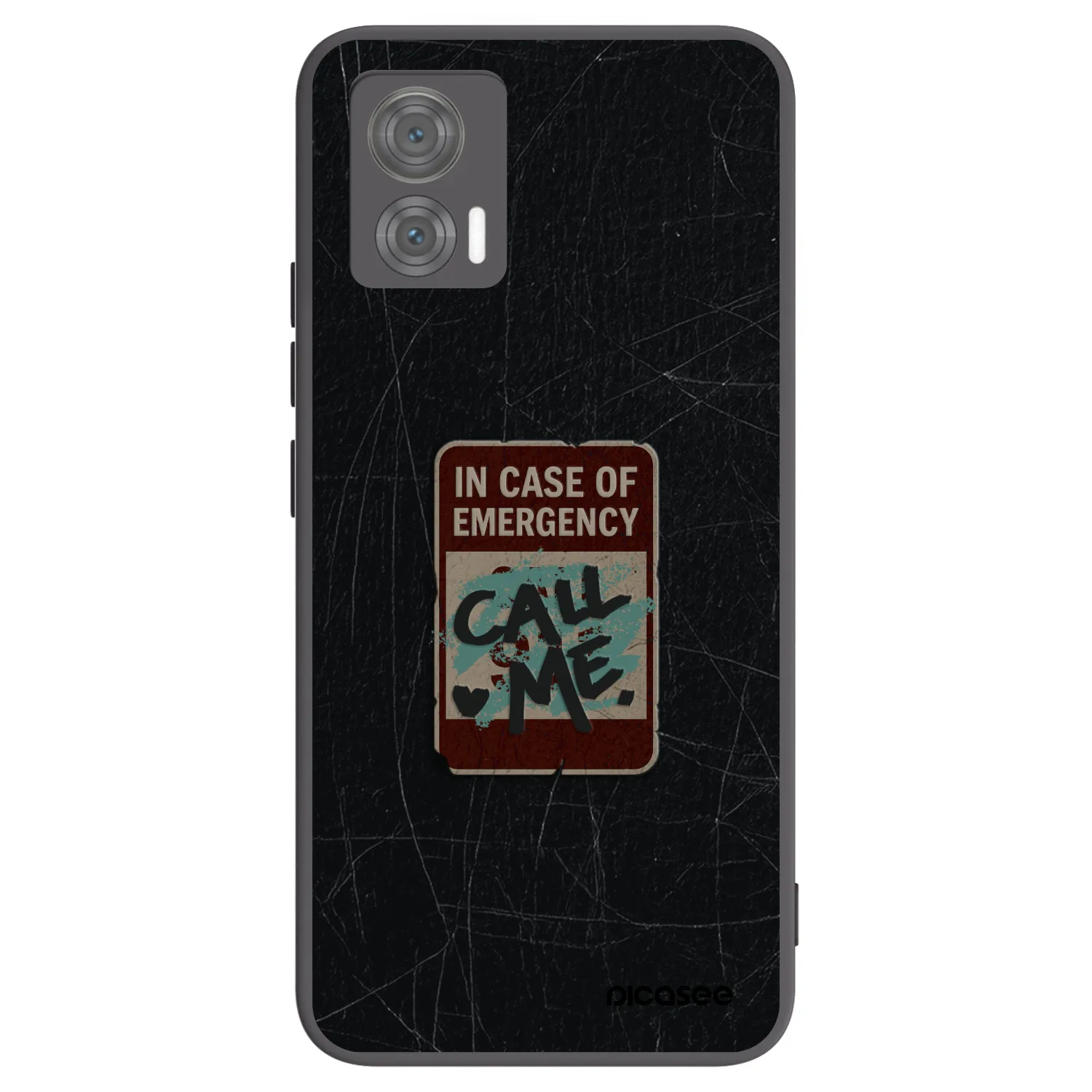 Picasee silikonowe czarne etui na Motorola Edge 30 Neo - EMERGENCY