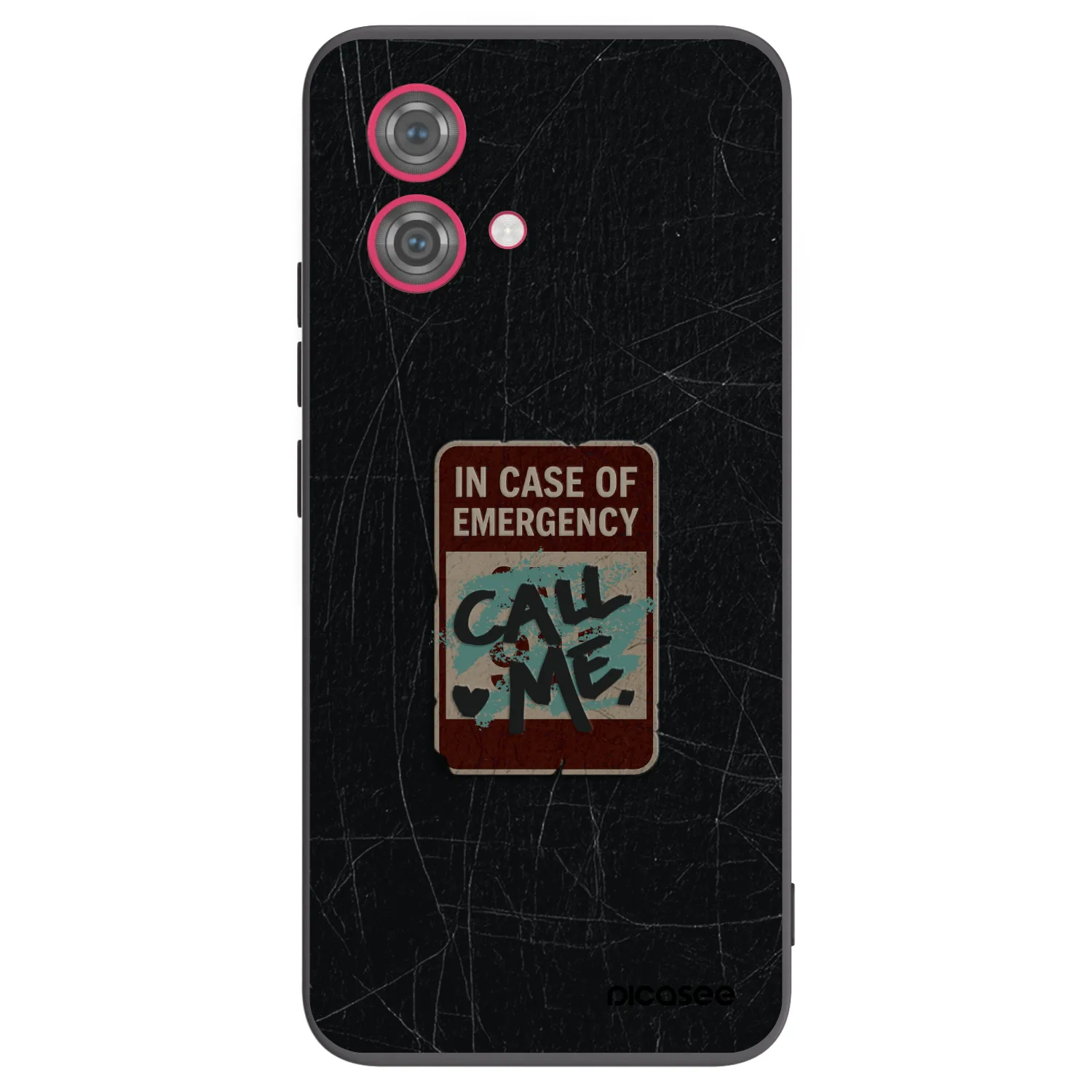 Picasee silikonowe czarne etui na Motorola Moto G84 5G - EMERGENCY