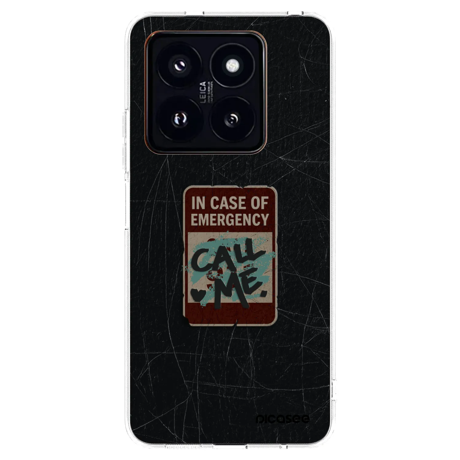Picasee silikonowe przeźroczyste etui na Xiaomi 14 Pro - EMERGENCY