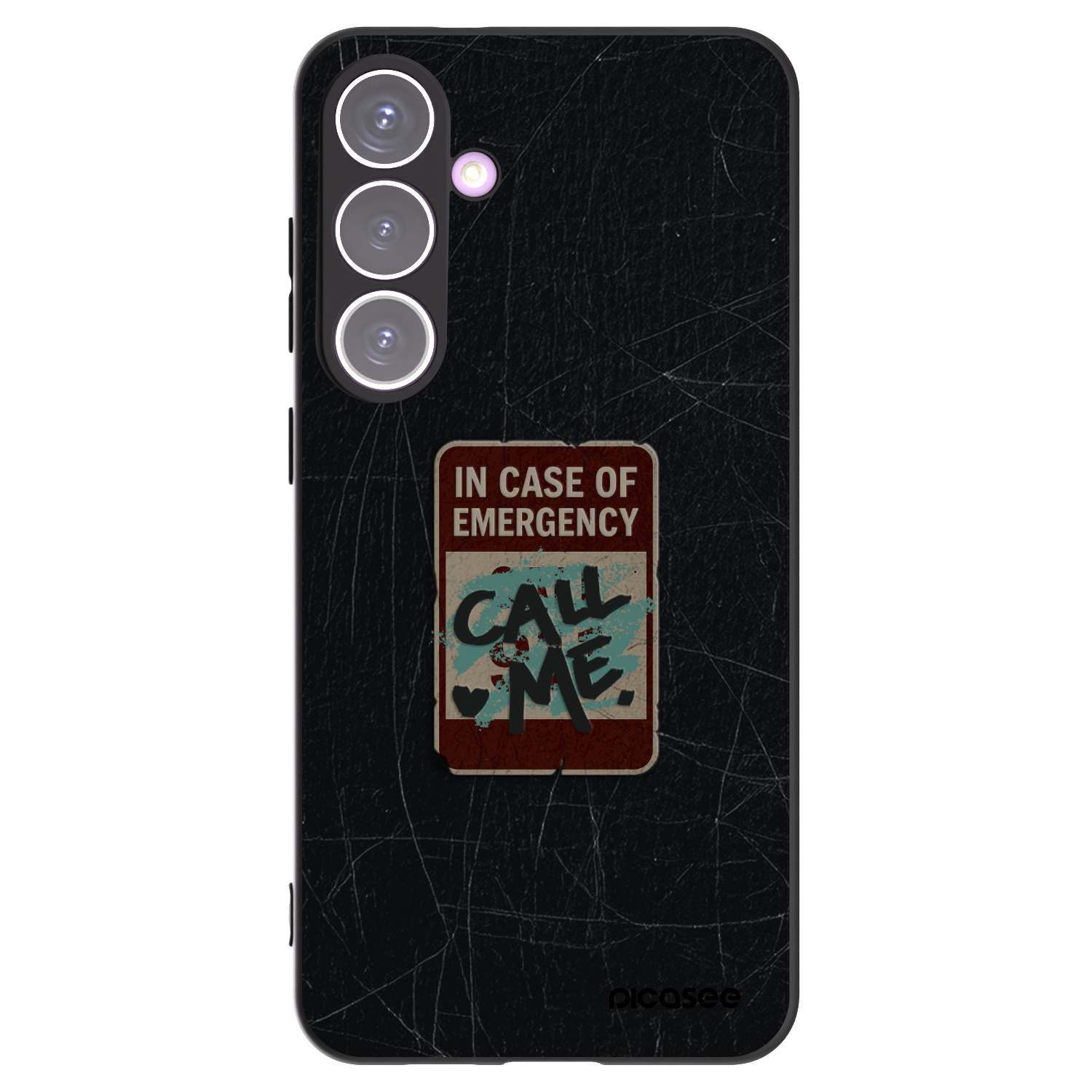 Picasee silikonowe czarne etui na Samsung Galaxy S24+ S926B 5G - EMERGENCY