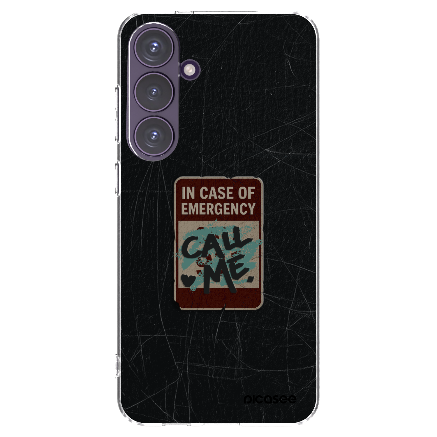 Picasee silikonowe przeźroczyste etui na Samsung Galaxy S24+ S926B 5G - EMERGENCY