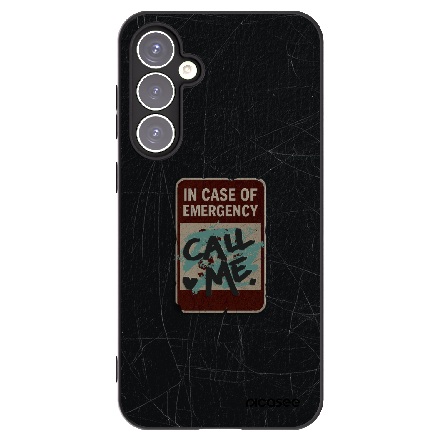 Picasee silikonowe czarne etui na Samsung Galaxy S23 FE S711B - EMERGENCY