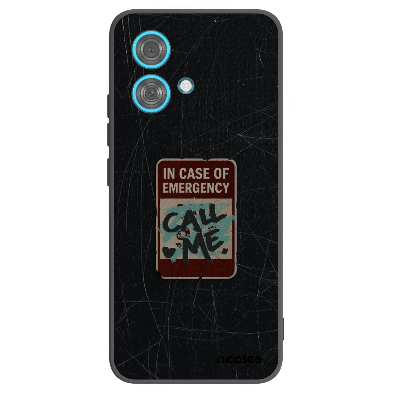 Picasee silikonowe czarne etui na Motorola Edge 40 Neo - EMERGENCY