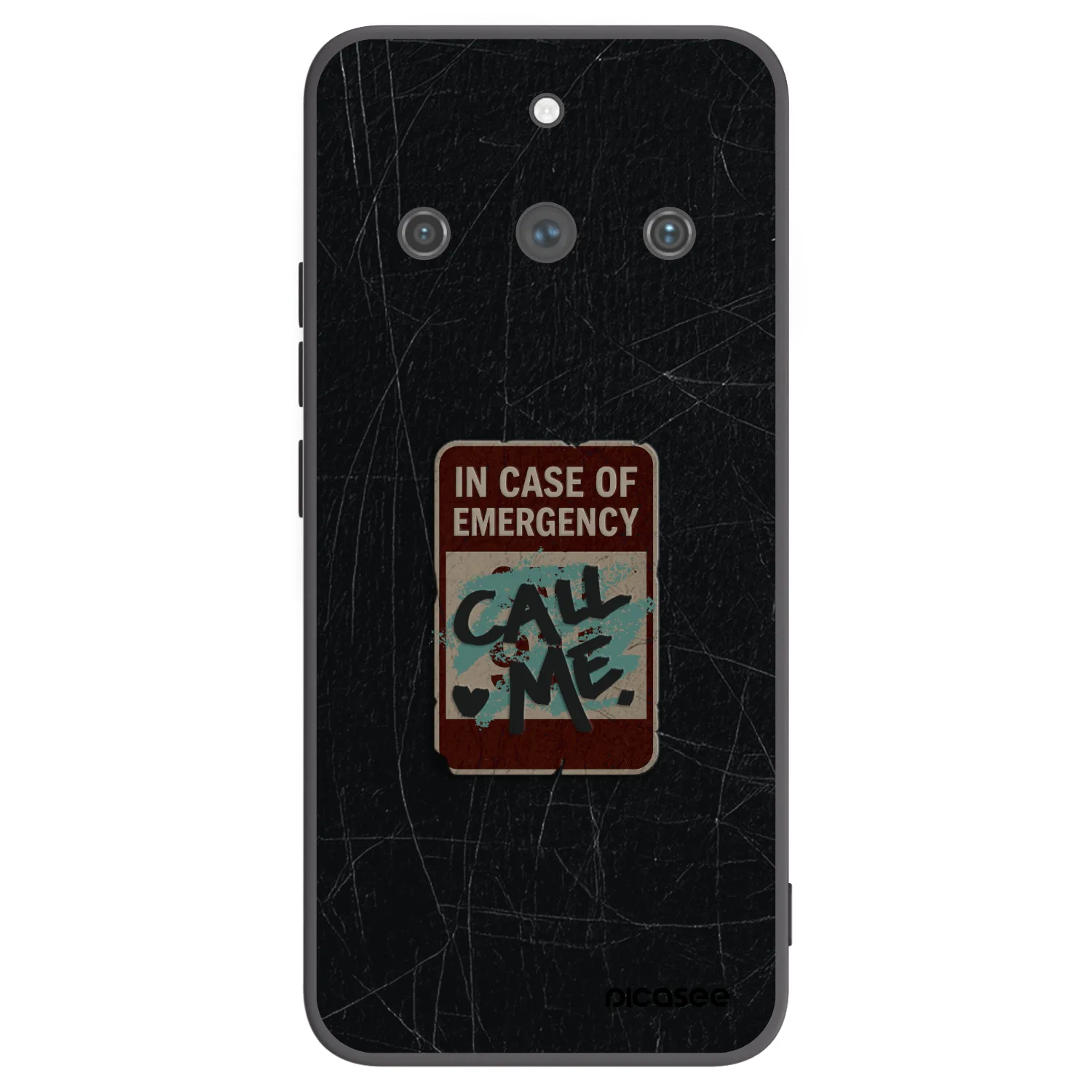 Picasee silikonowe czarne etui na Realme 11 Pro+ - EMERGENCY