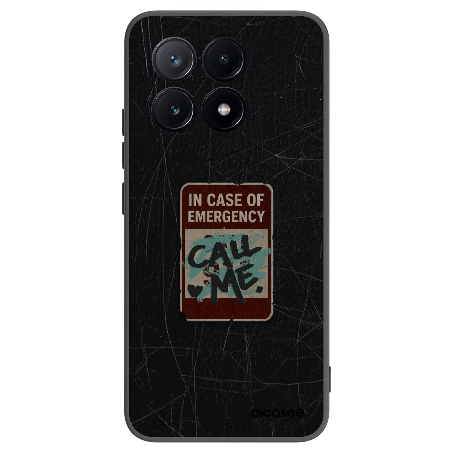 Picasee silikonowe czarne etui na Xiaomi Poco X6 Pro - EMERGENCY