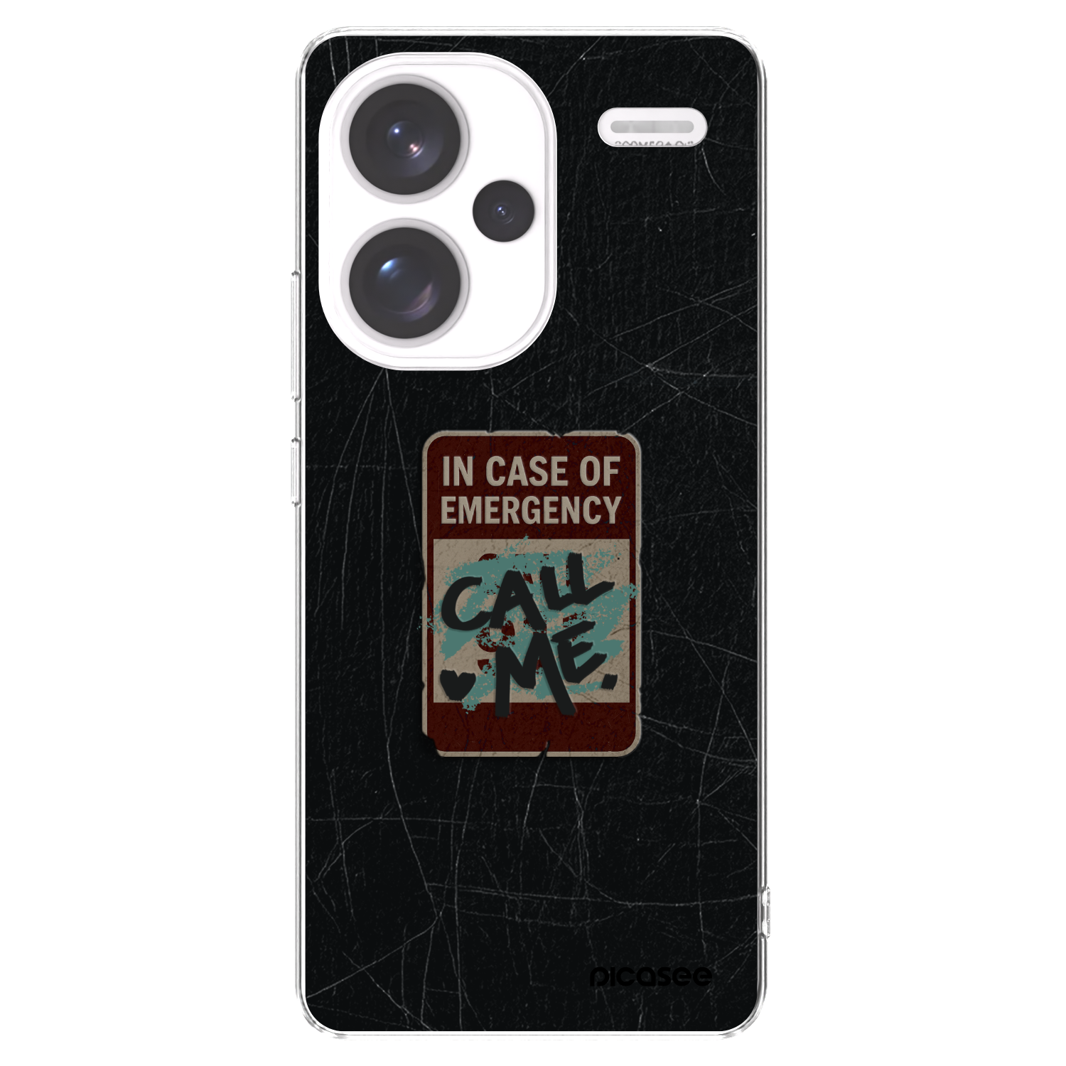 Picasee silikonowe przeźroczyste etui na Xiaomi Redmi Note 13 Pro+ 5G - EMERGENCY