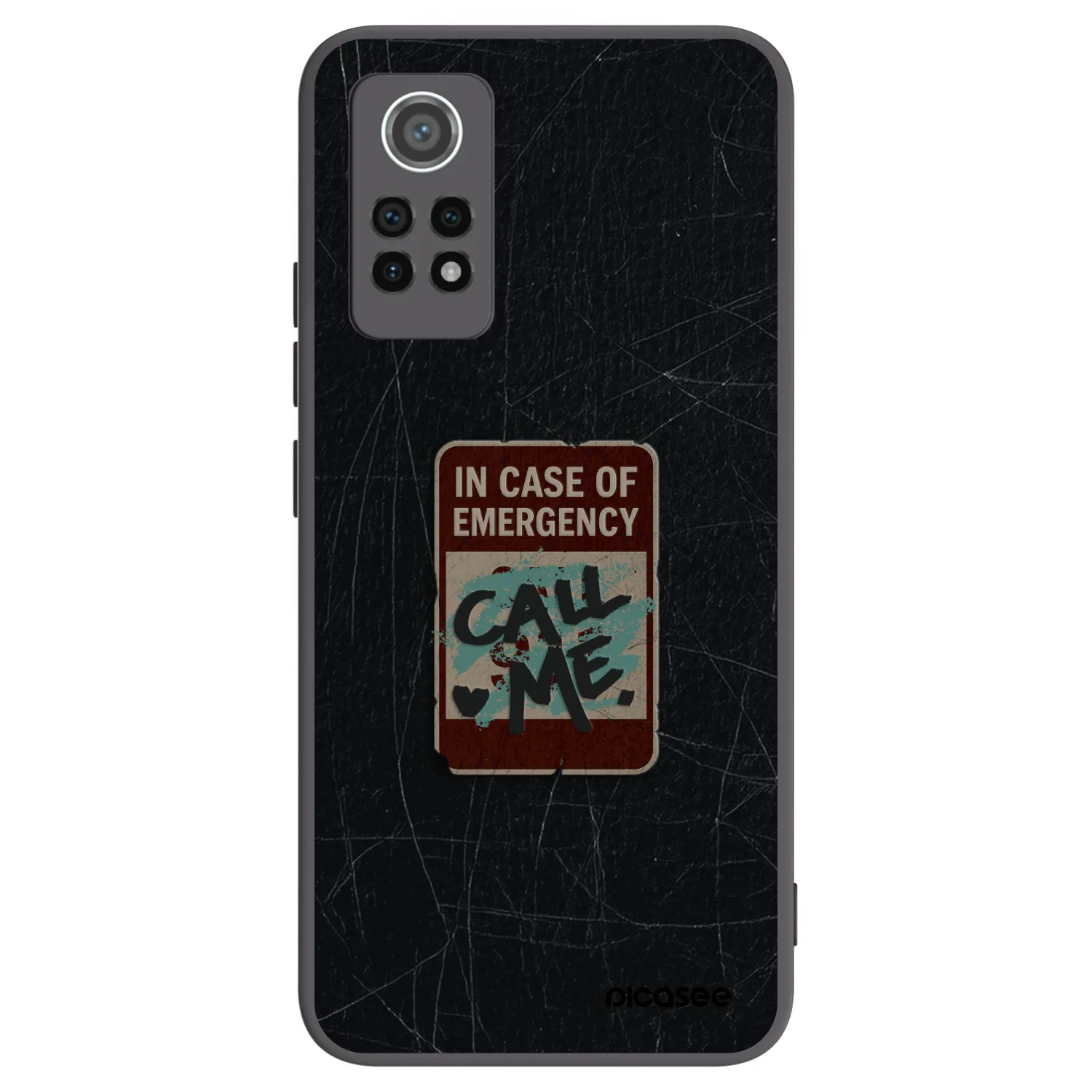 Picasee silikonowe czarne etui na Xiaomi Redmi Note 12 Pro 4G - EMERGENCY