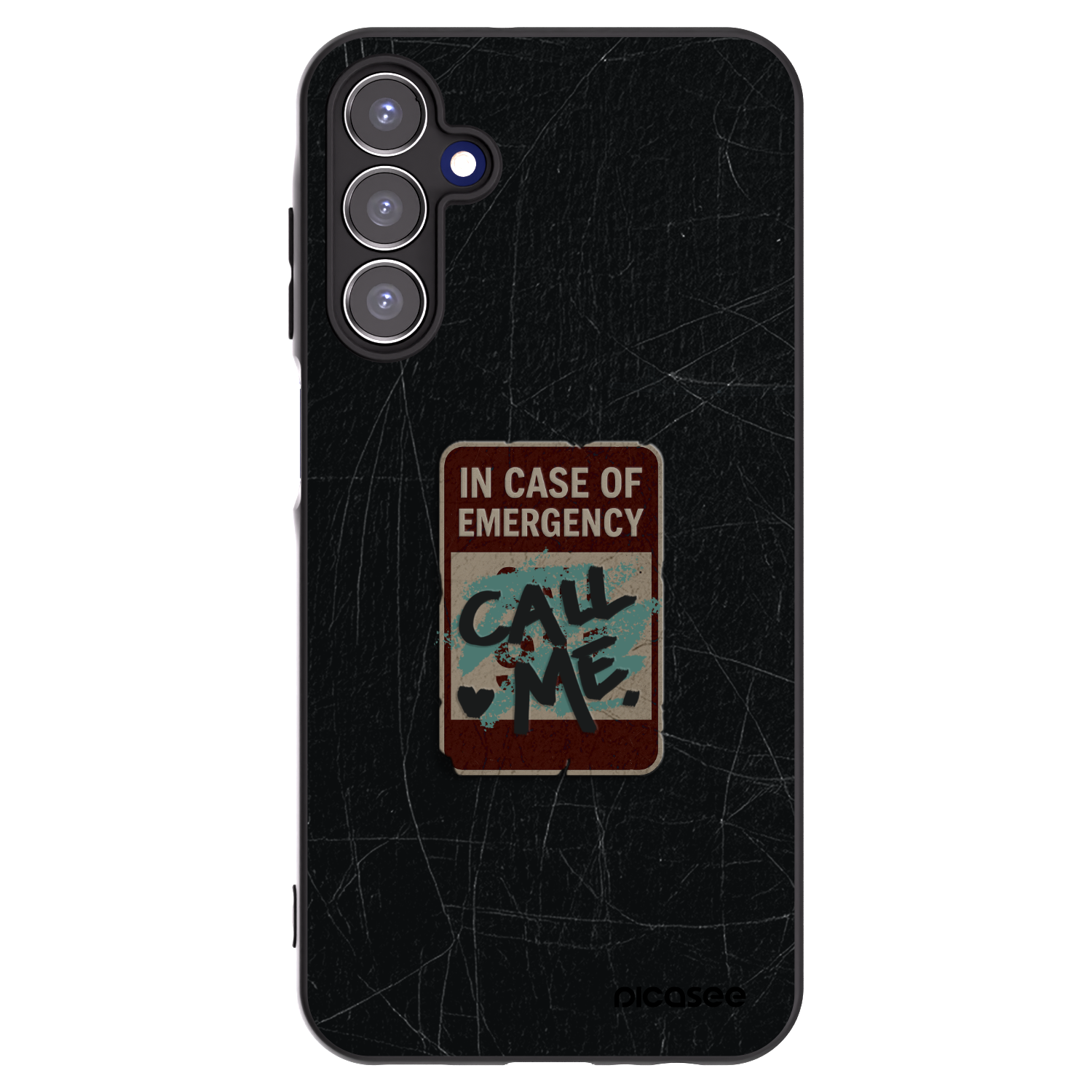 Picasee silikonowe czarne etui na Samsung Galaxy A15 A156B 5G - EMERGENCY