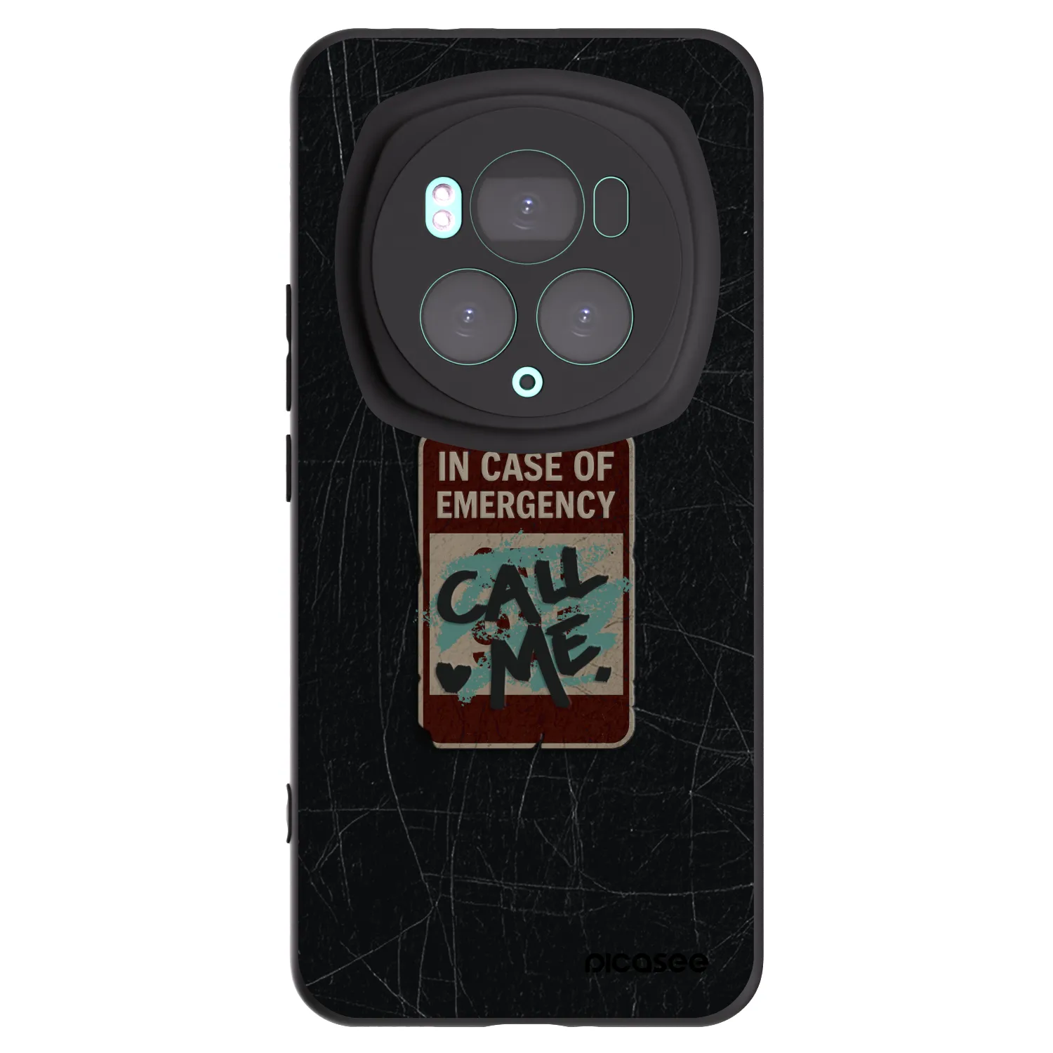 Picasee silikonowe czarne etui na Honor Magic6 Pro - EMERGENCY