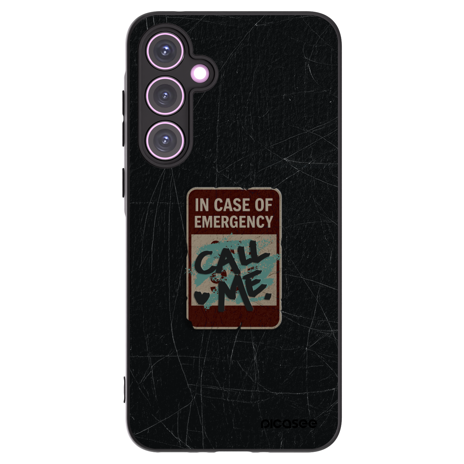 Picasee silikonowe czarne etui na Samsung Galaxy A35 5G A356B - EMERGENCY