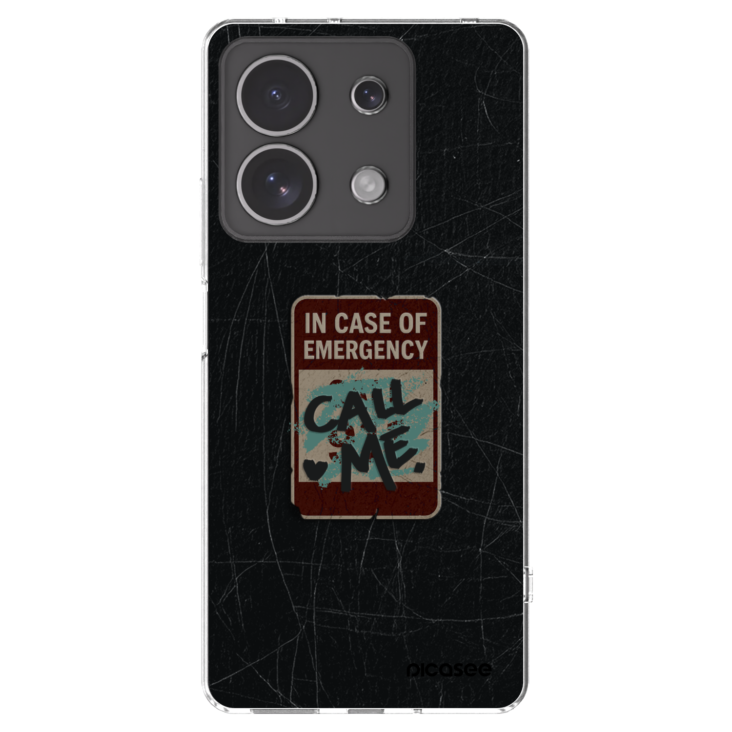 Picasee silikonowe przeźroczyste etui na Xiaomi Redmi Note 13 4G - EMERGENCY