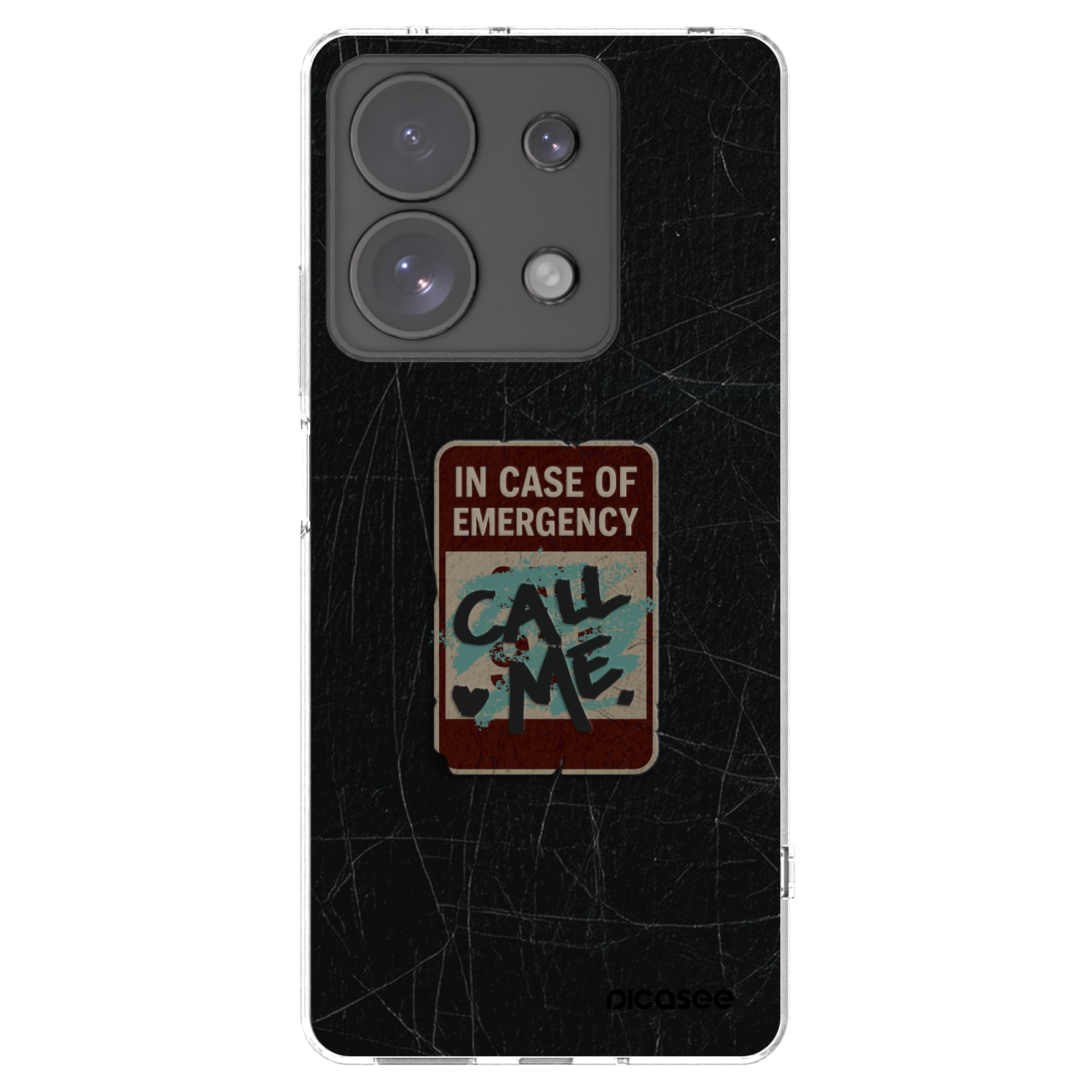 Picasee silikonowe przeźroczyste etui na Xiaomi Redmi Note 13 Pro 4G - EMERGENCY