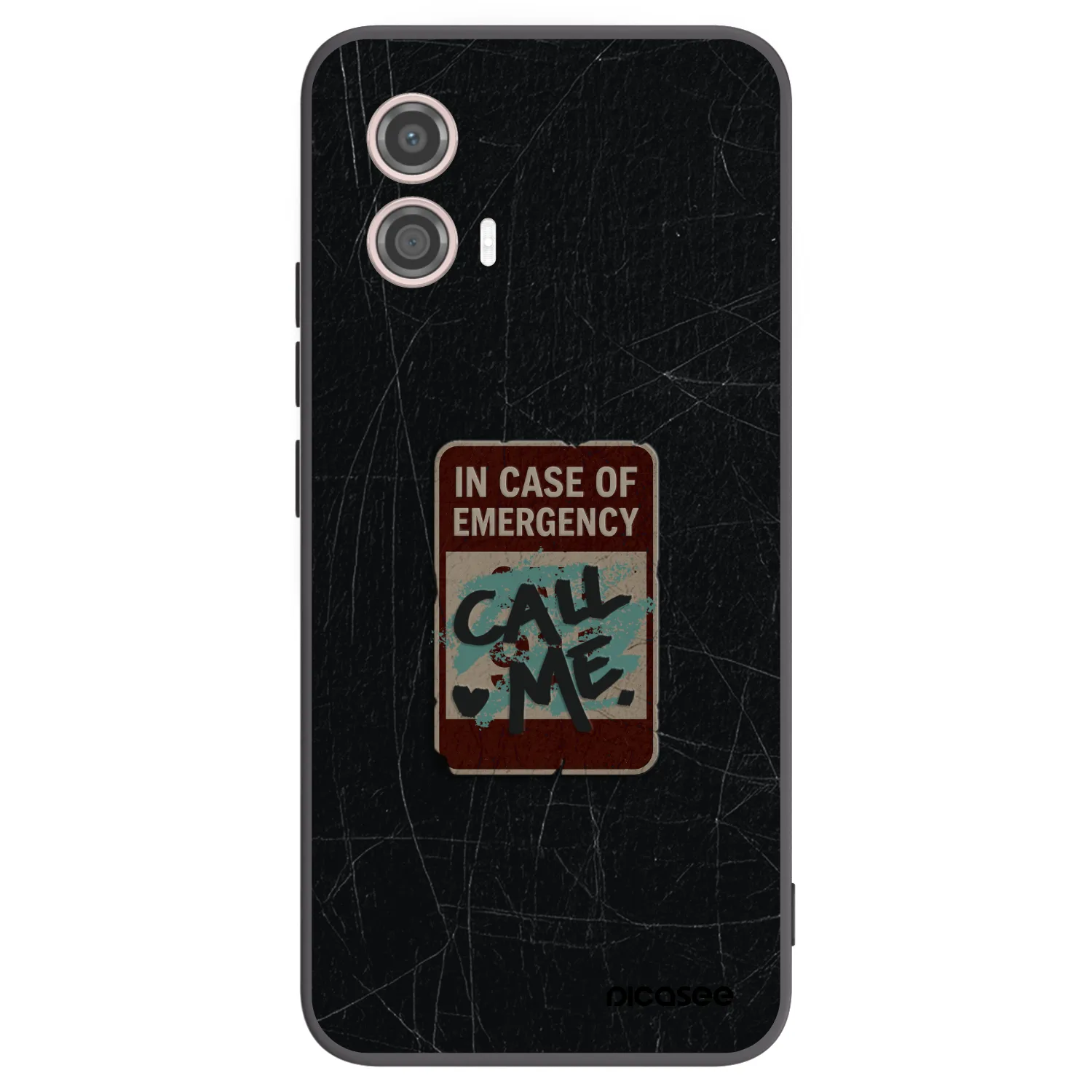 Picasee silikonowe czarne etui na Motorola Moto G53 5G - EMERGENCY