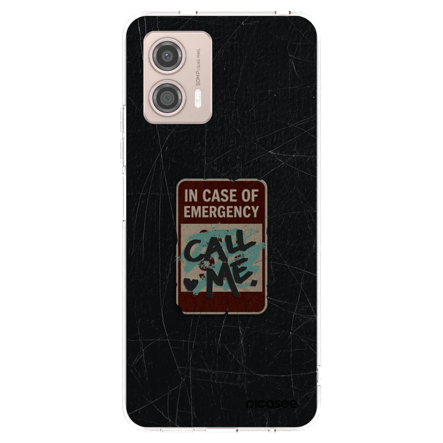 Picasee silikonowe przeźroczyste etui na Motorola Moto G53 5G - EMERGENCY