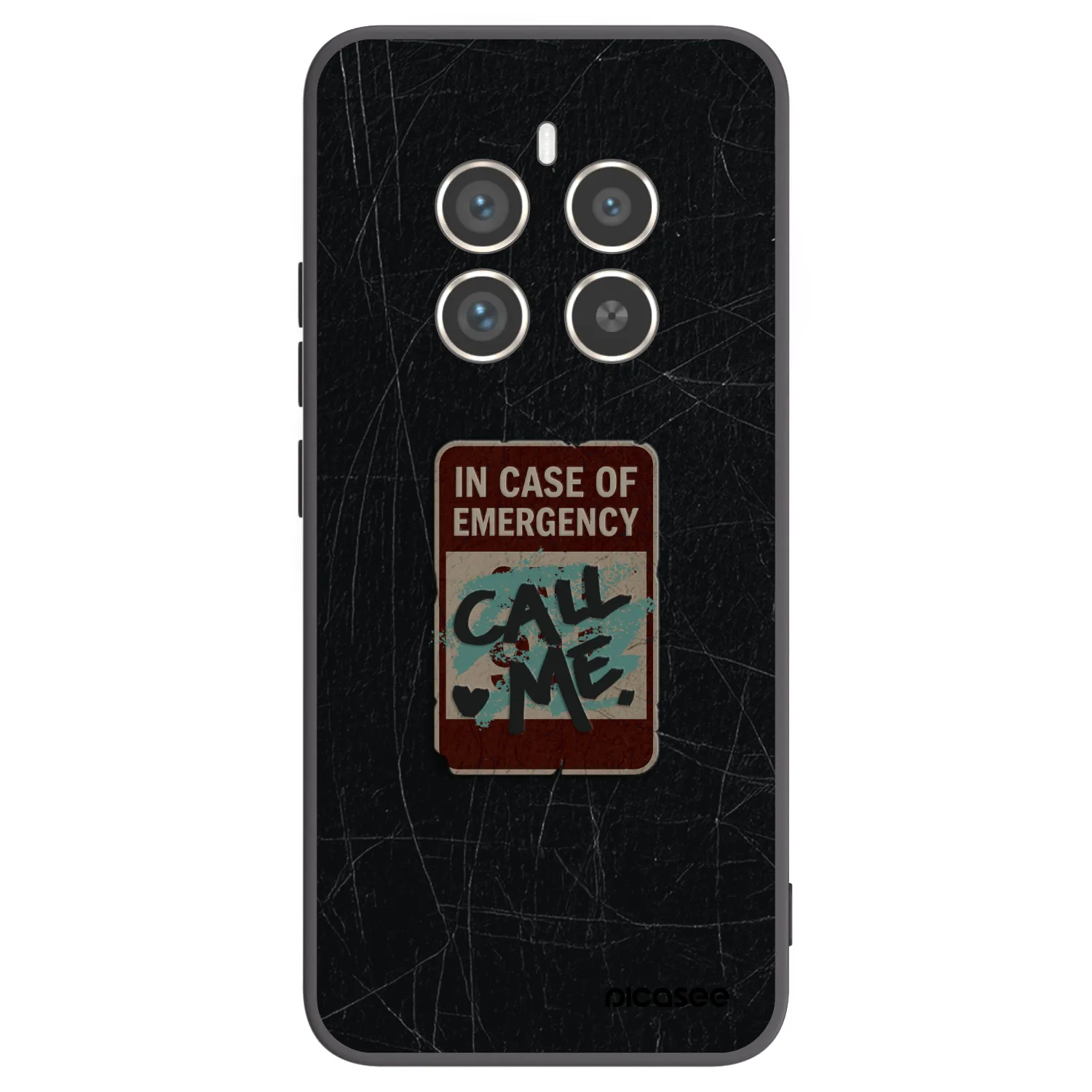 Picasee silikonowe czarne etui na Realme 12 Pro 5G - EMERGENCY